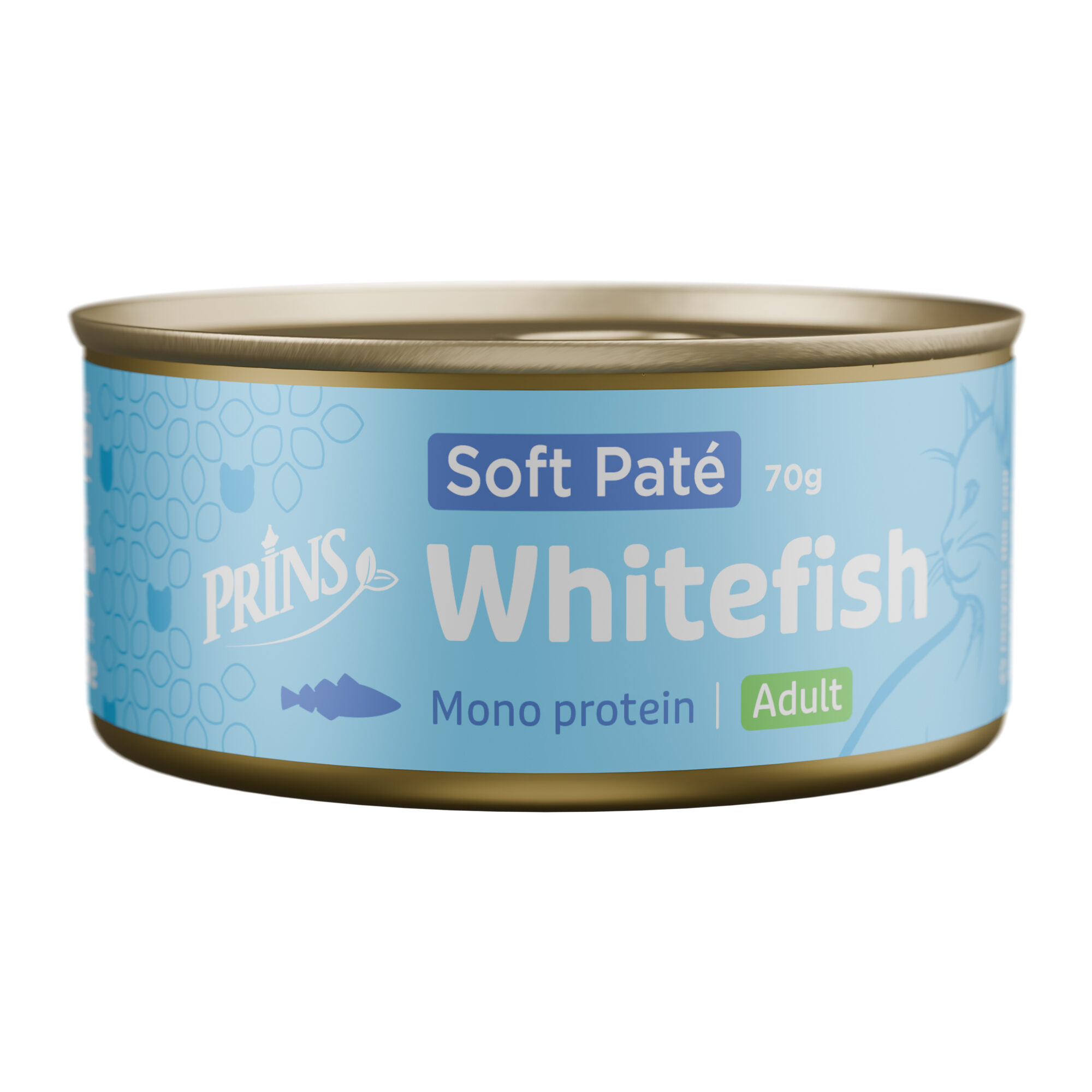 Prins Soft Paté Nourriture pour Chats - Poisson blanc - 24 x 70 g
