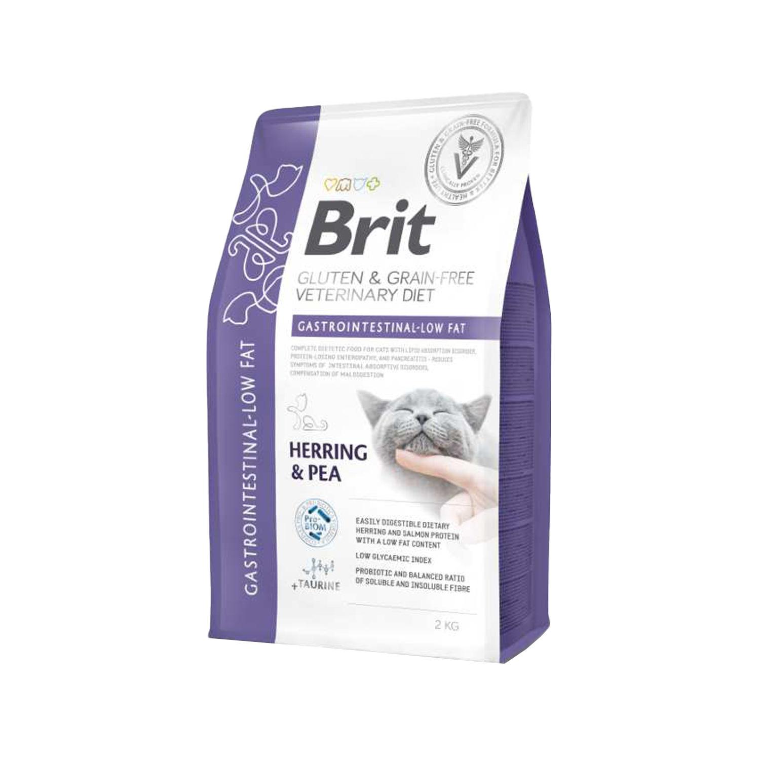 Brit Veterinary Diet Cat - Gluten & Grain free - Gastrointestinal Low Fat