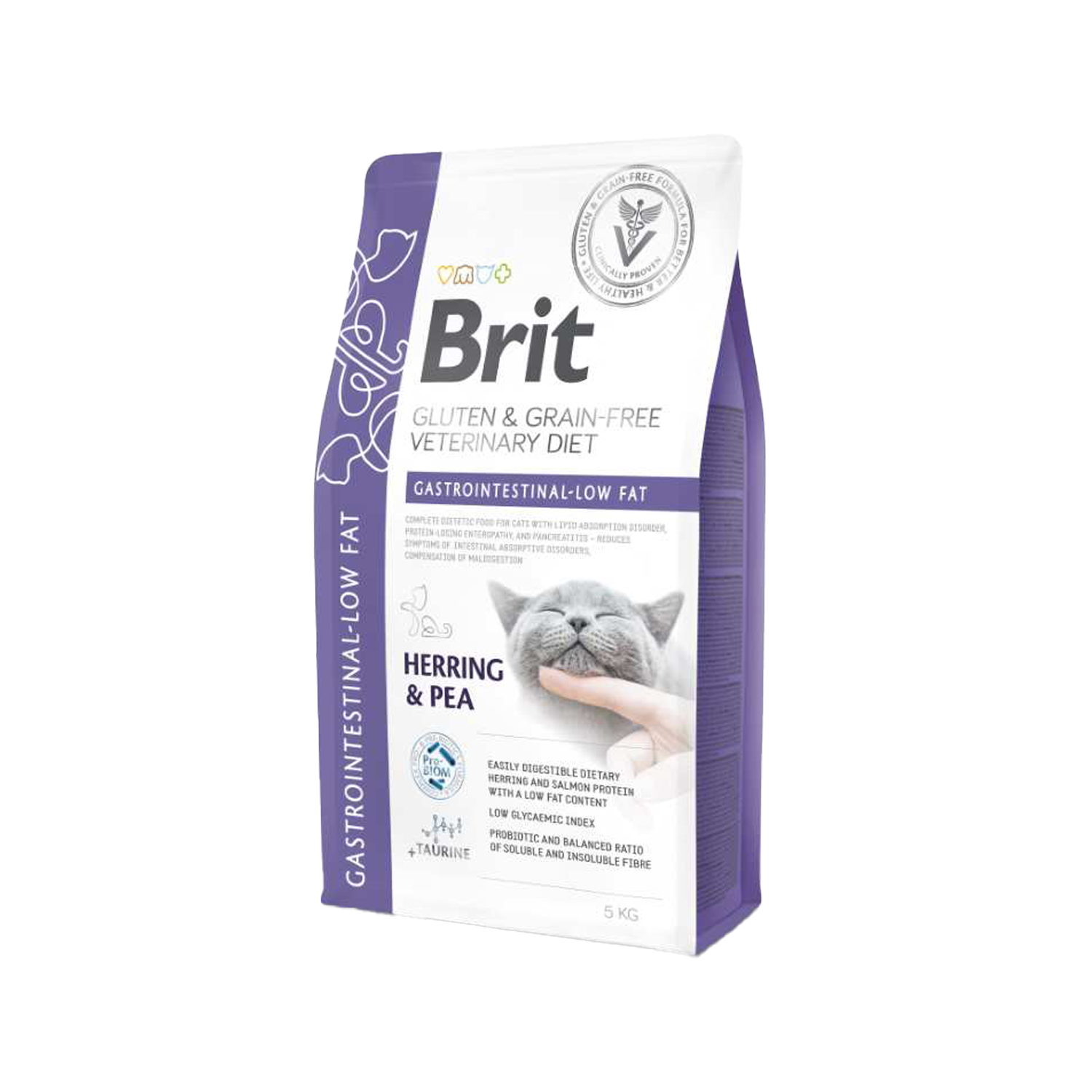 Brit Veterinary Diet Cat - Gluten & Grain free - Gastrointestinal Low Fat