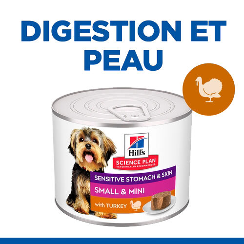 Hill's Science Plan Adult Sensitive Stomach & Skin Small & Mini Mousse - Dinde