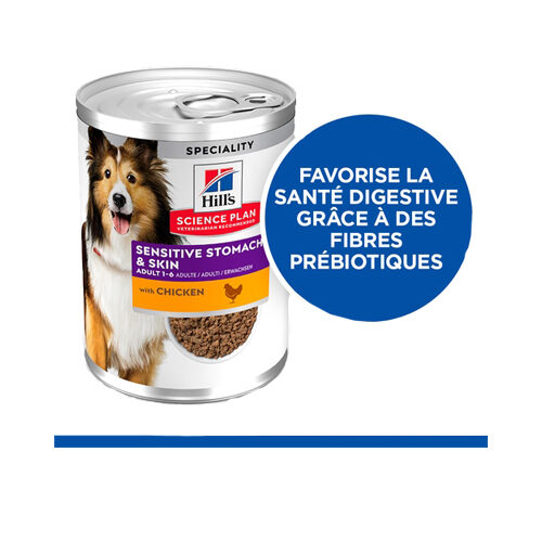 Hill's Science Plan - Nourriture pour Adulte Sensible de l'Estomac & de la Peau au Poulet