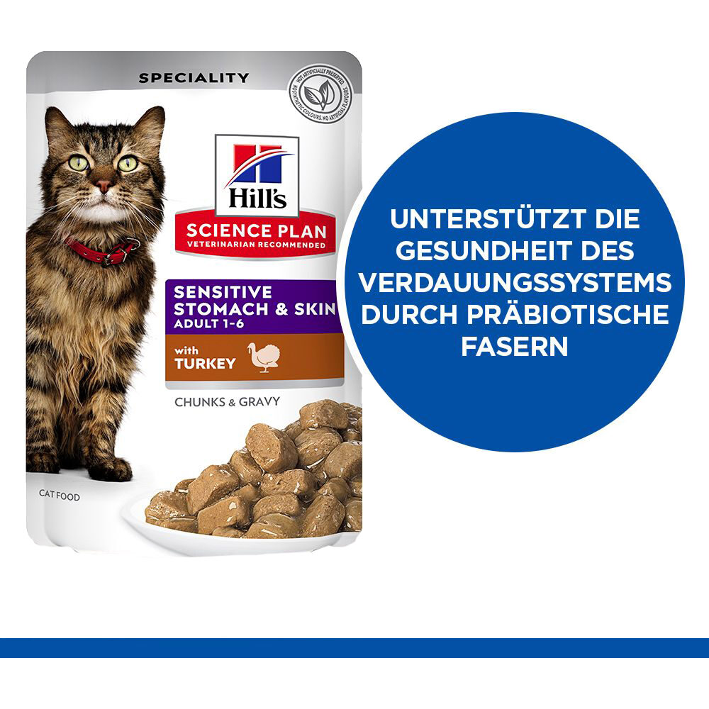 Hill's Science Plan Adult Sensitive Stomach & Skin - Truthahn - Mahlzeitbeutel