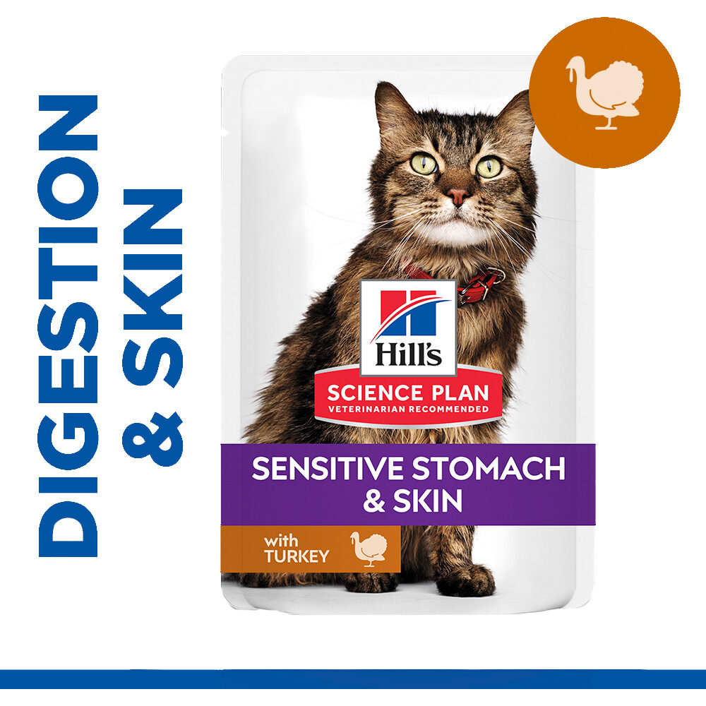 Hill's Science Plan Adult Sensitive Stomach & Skin - Turkey - Pouch Meal