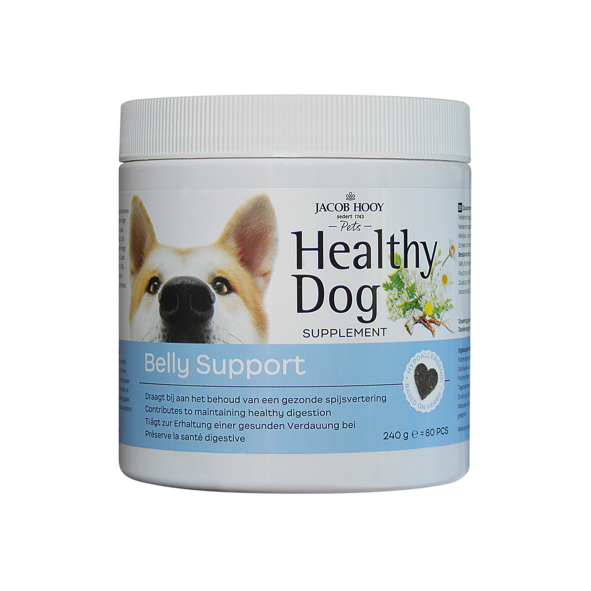 Jacob Hooy Healthy Dog Belly Support - 80 Stück