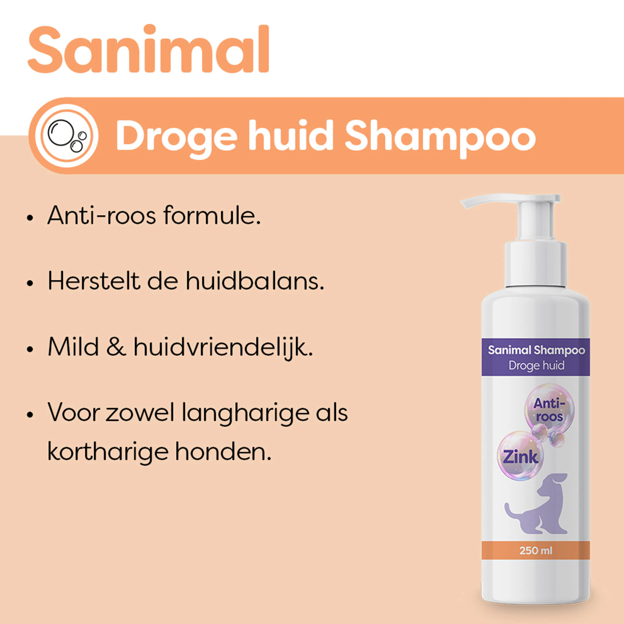 Sanimal Droge Huid Shampoo