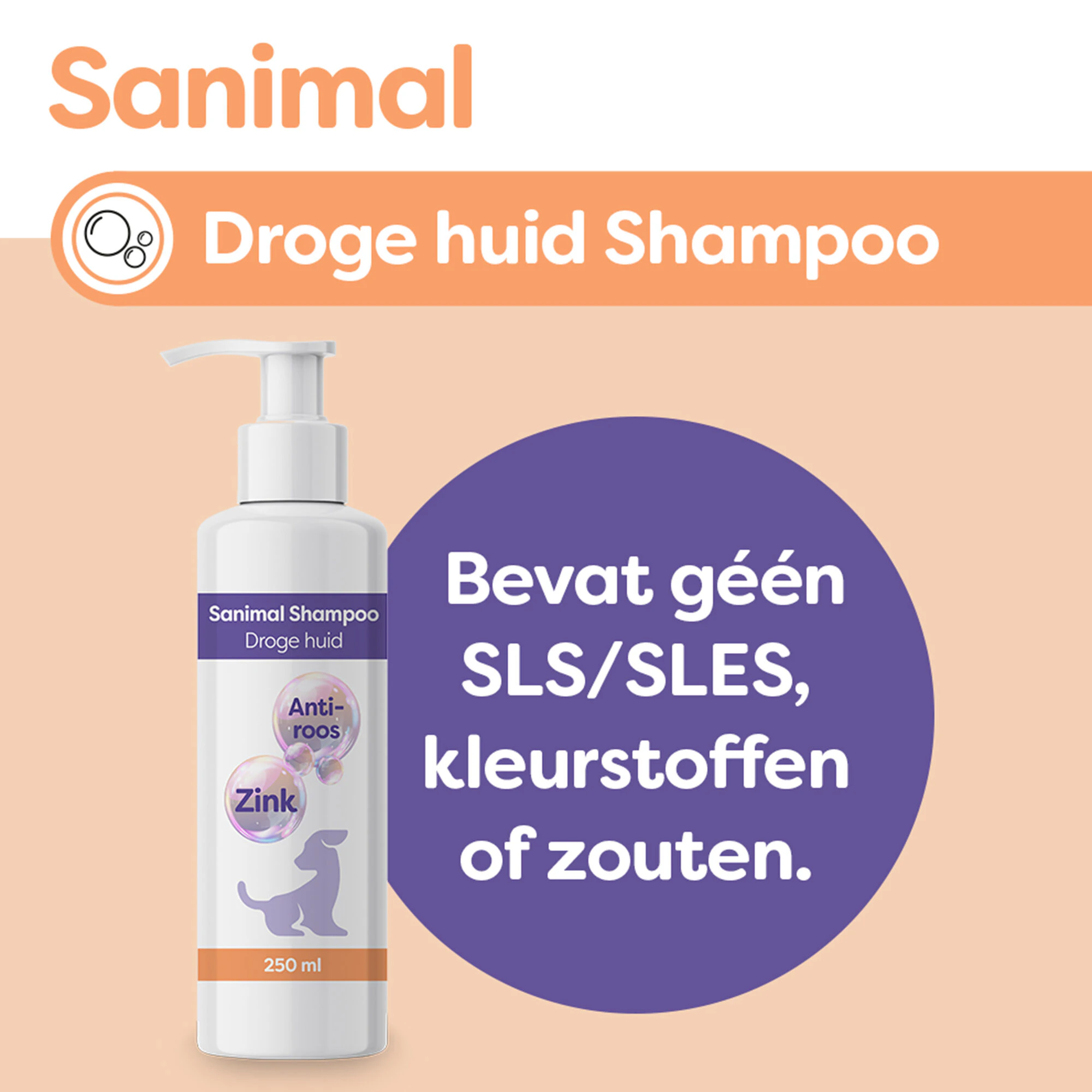 Sanimal Droge Huid Shampoo