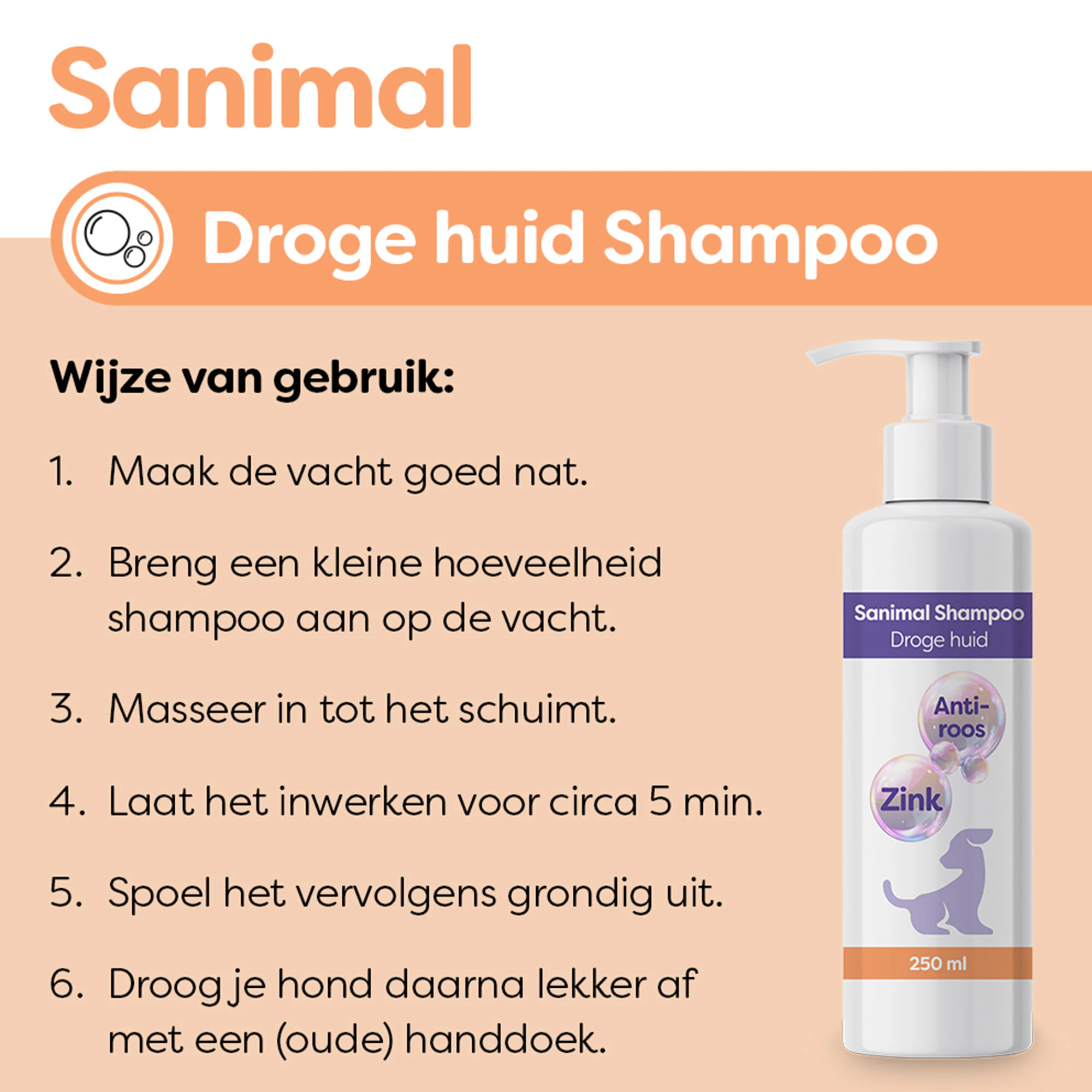 Sanimal Droge Huid Shampoo