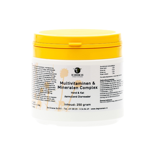 De Groene Os Multivitaminen / Mineralen Complex Hond / Kat Voedingssupplement