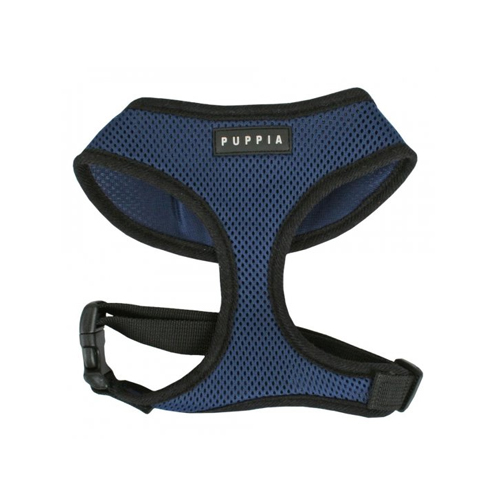 Puppia BOBBY HARNESS A Für Hunde – XL, Verstellbarer Brustgurt, Navy Gestreift, Mit Gratis QR-Code Registrierung