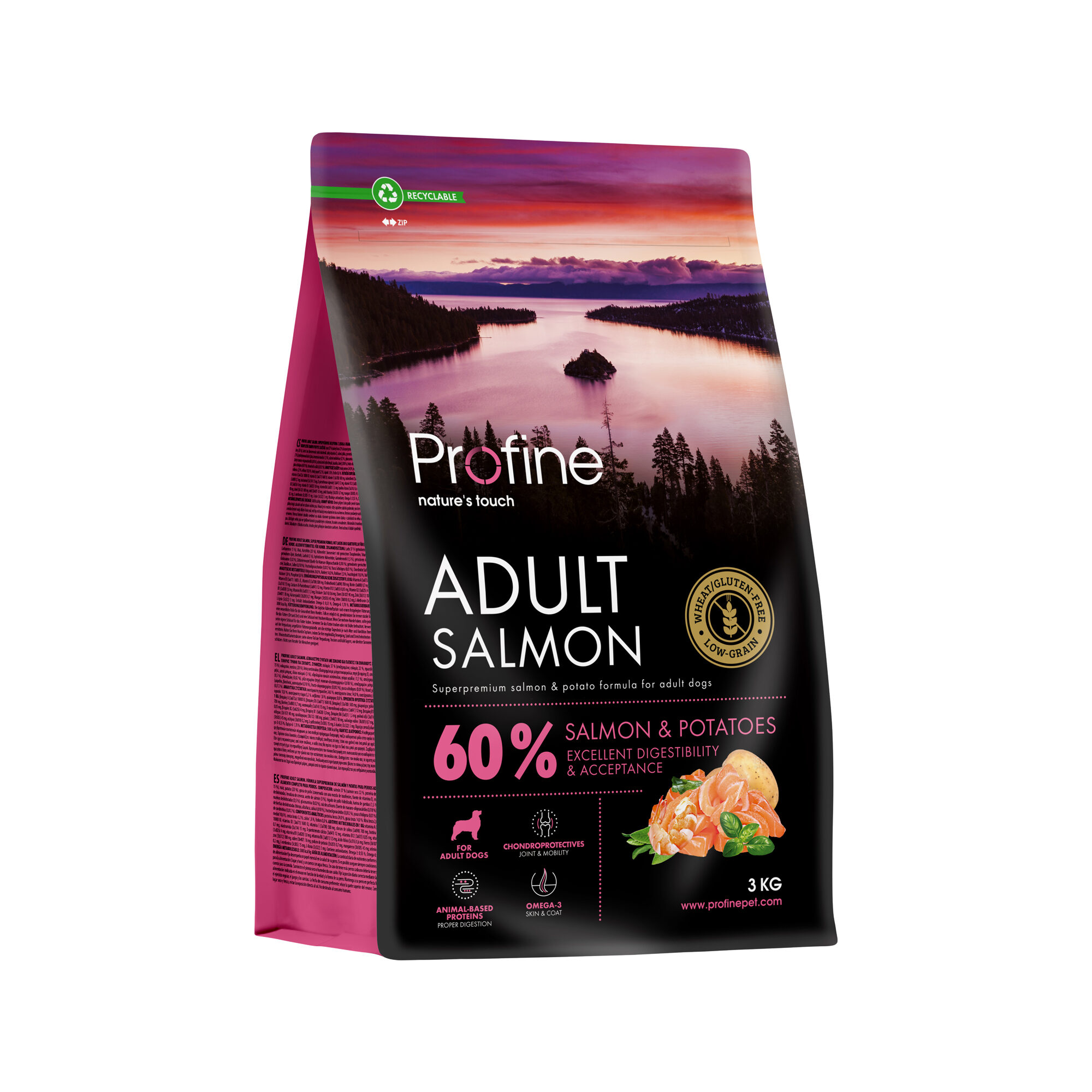 Profine Adult Hundefutter - Lachs - 3 kg