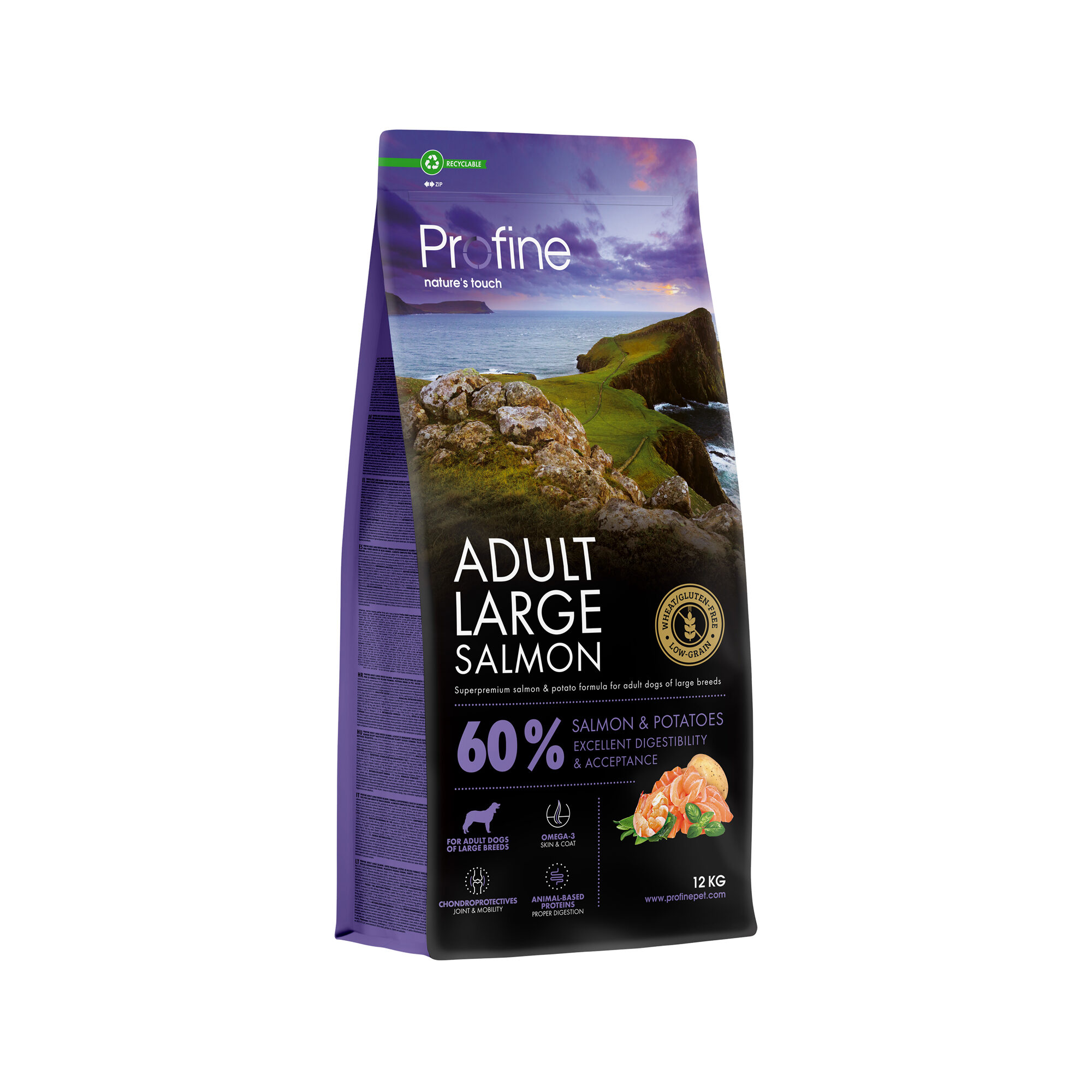 Profine Adult Large Breed Hundefutter - Lachs - 12 kg