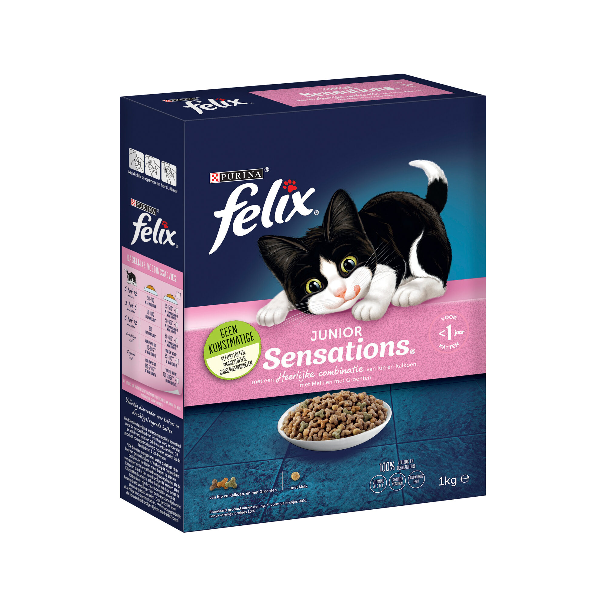 Felix Sensations Junior - Kitten - Kip, Kalkoen en Groenten