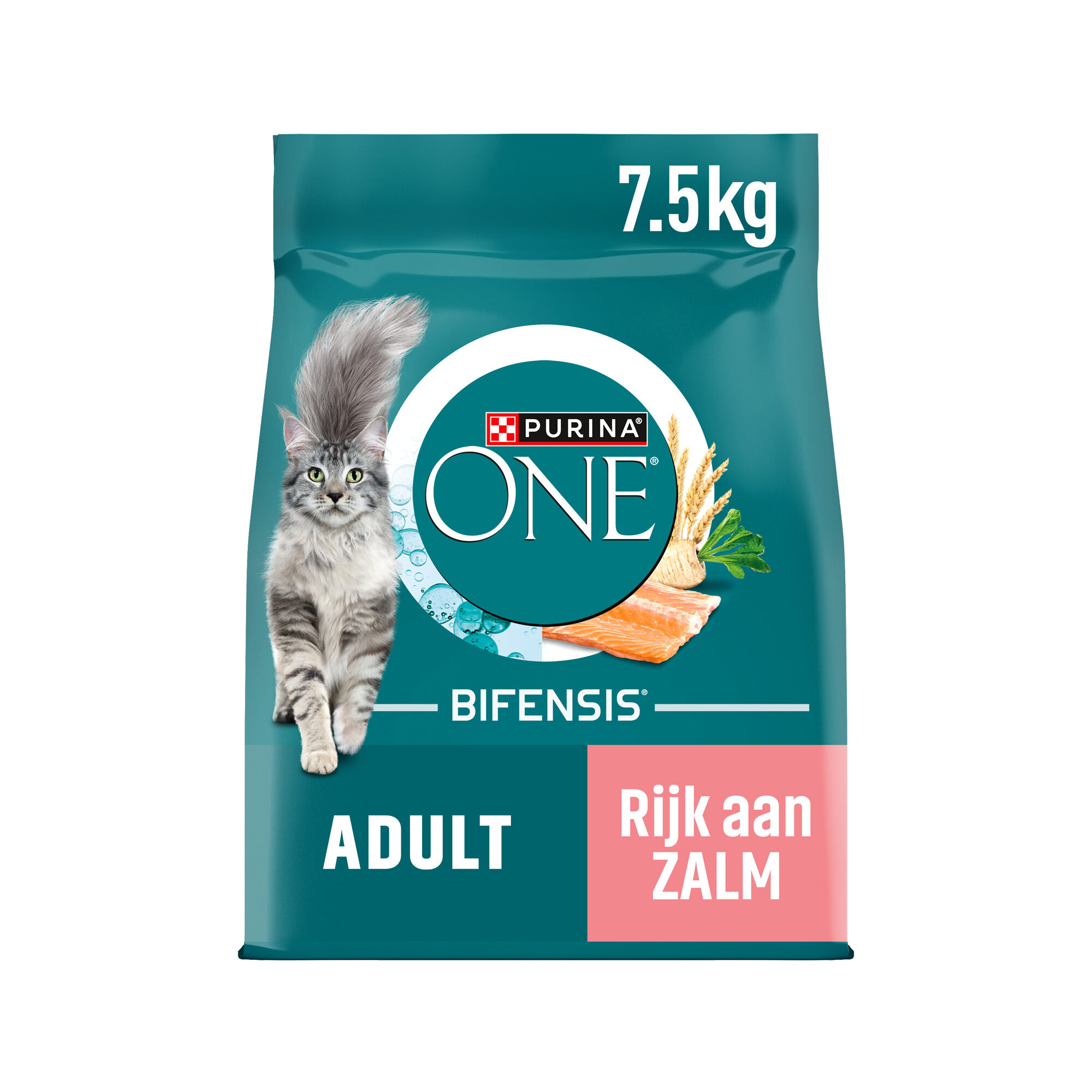 Purina ONE Adult - Zalm en Volkoren Granen - 7,5 kg