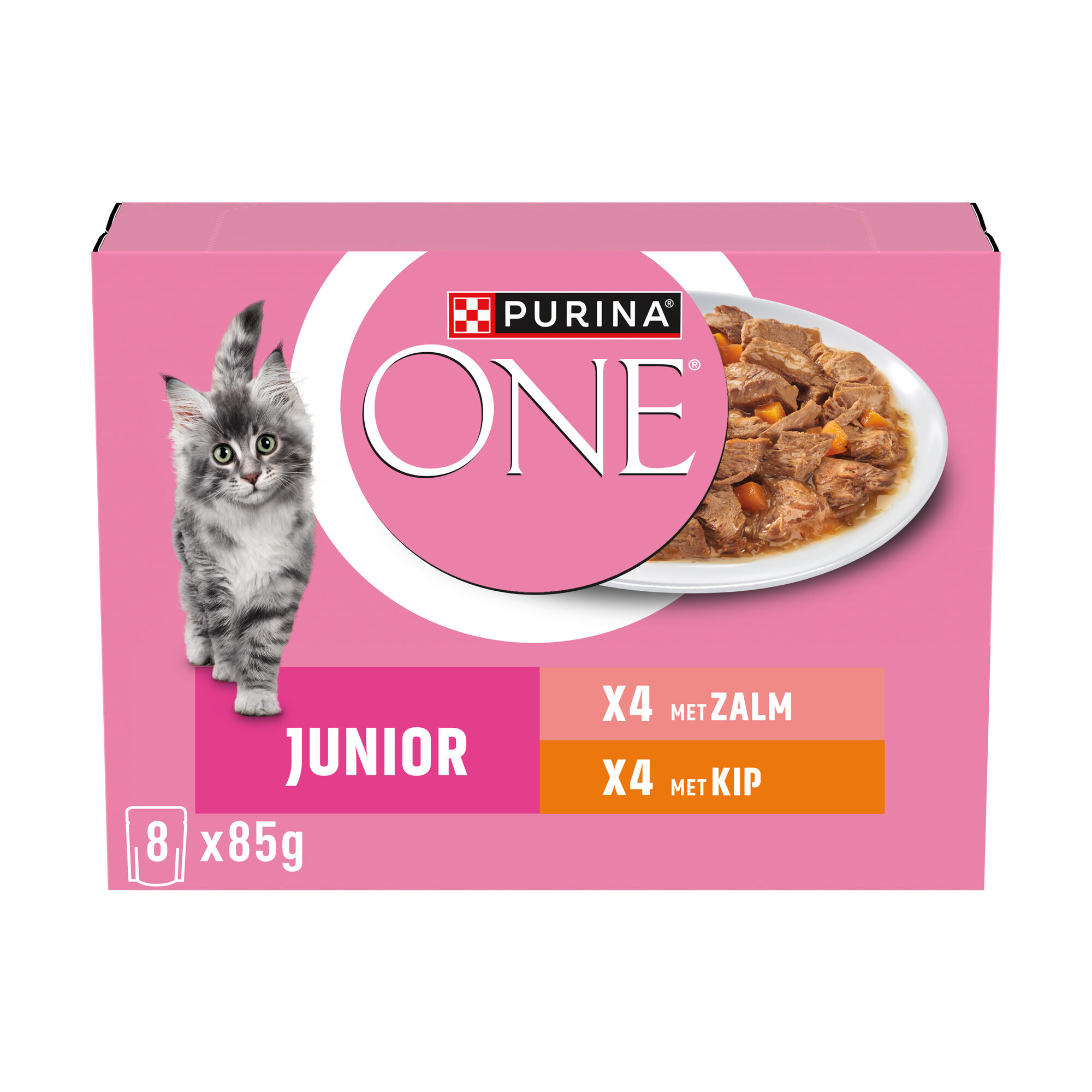 Purina ONE Junior Natvoer - Kip en Zalm