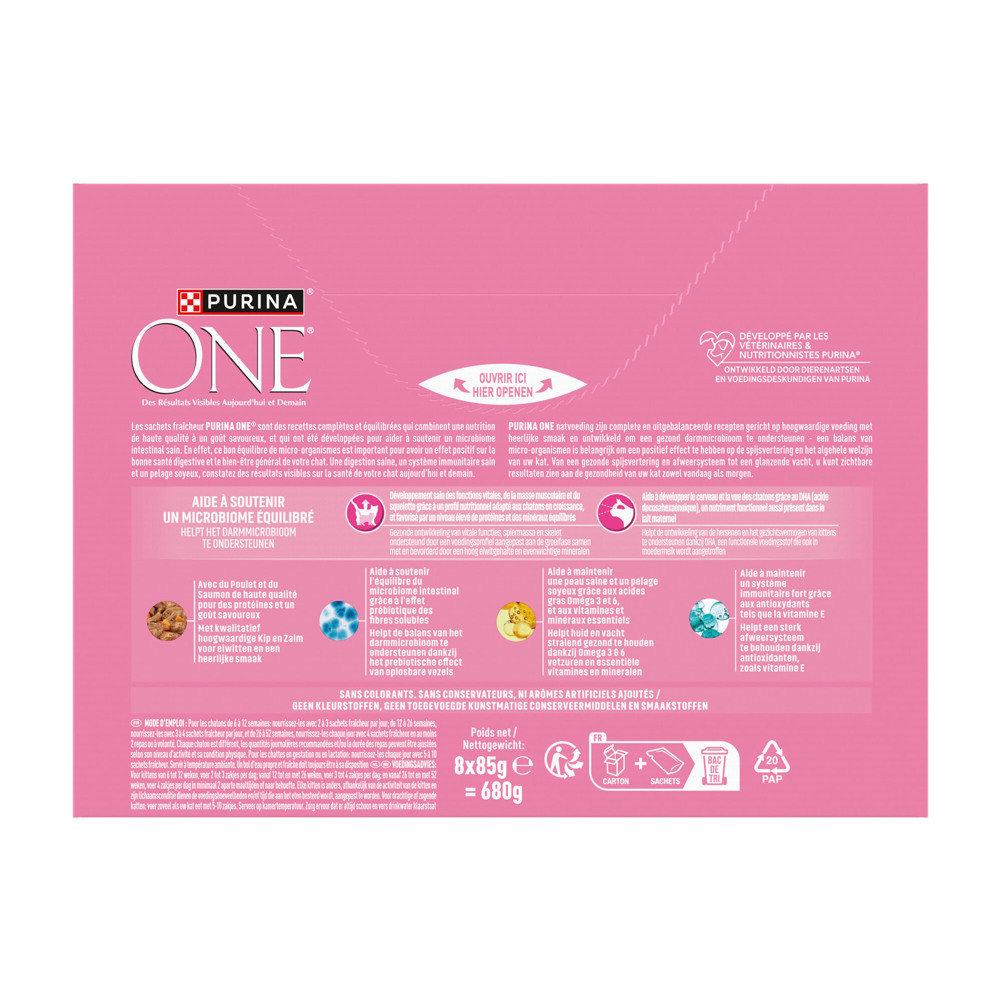 Purina ONE Junior Natvoer - Kip en Zalm