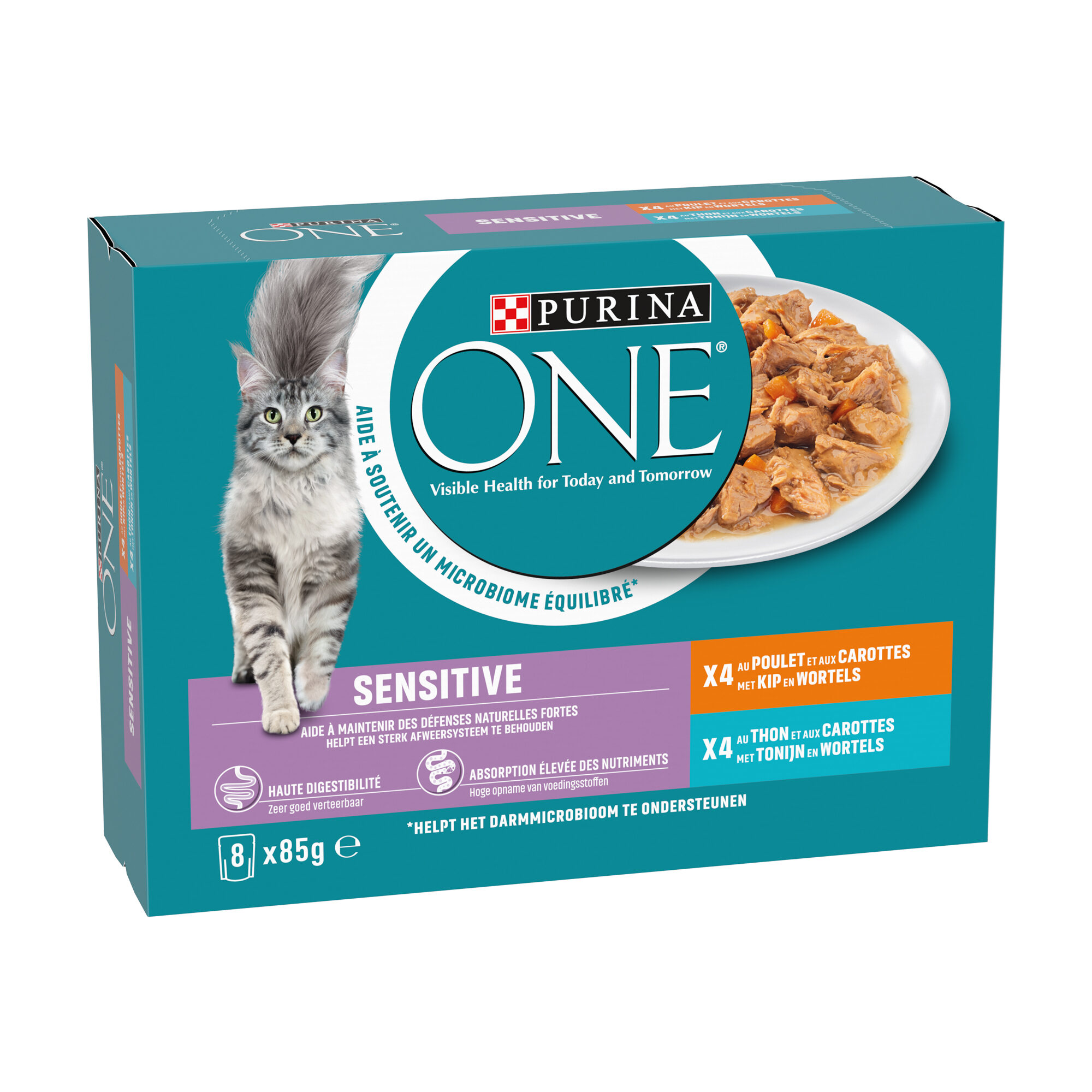 Purina ONE Sensitive Feine Zarte Streifen in Sauce