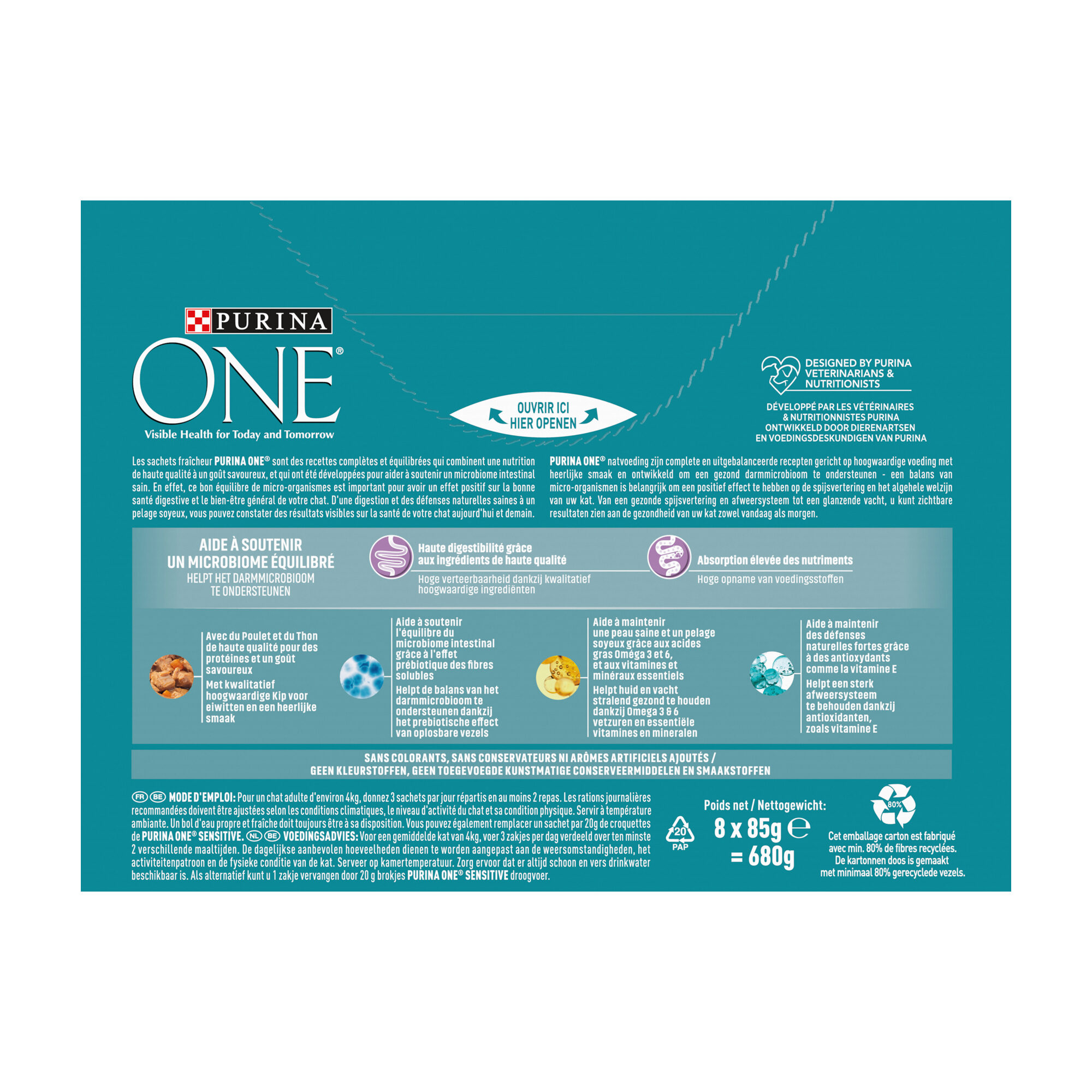 Purina ONE Sensitive Feine Zarte Streifen in Sauce
