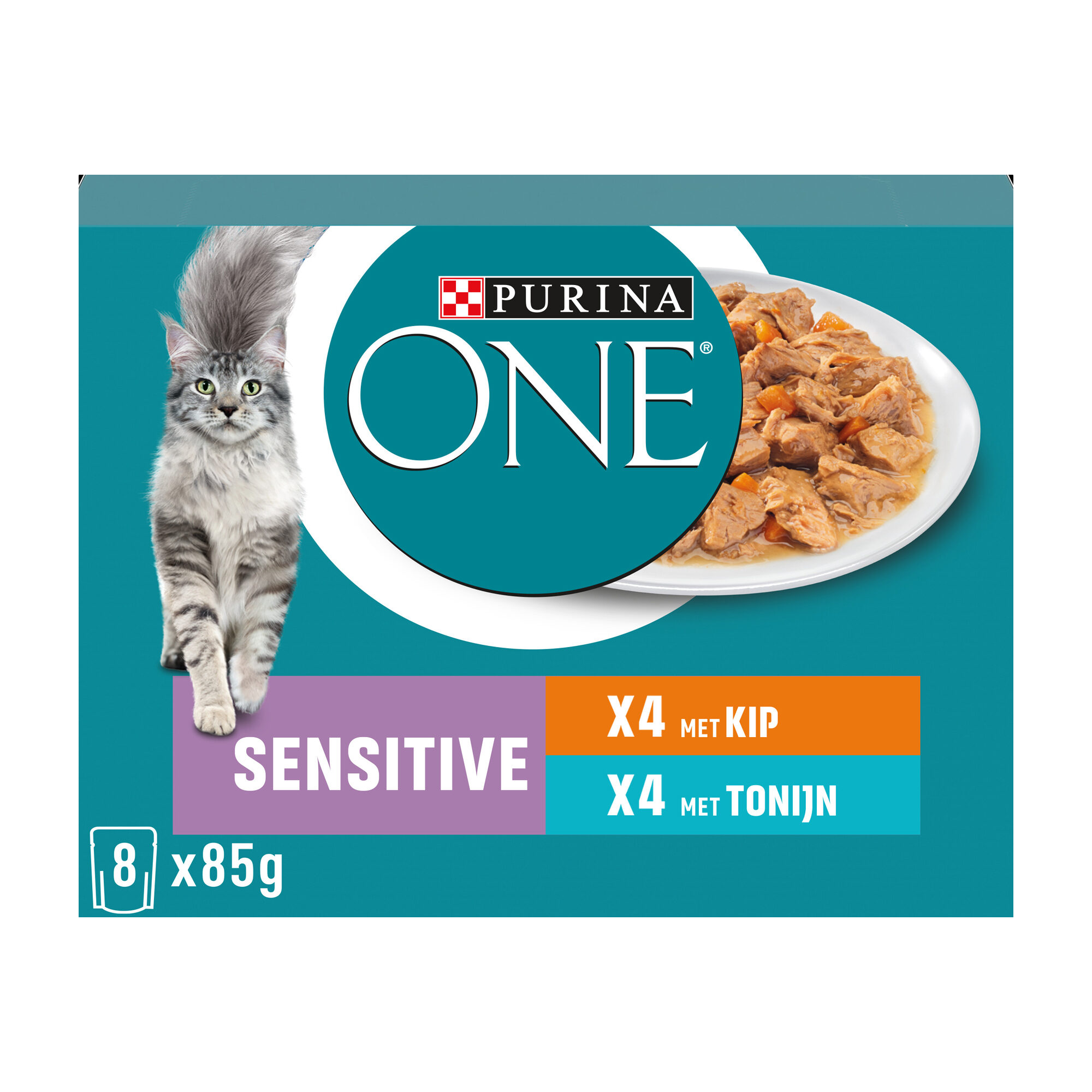 Purina ONE Sensitive Feine Zarte Streifen in Sauce - 8 x 85 g