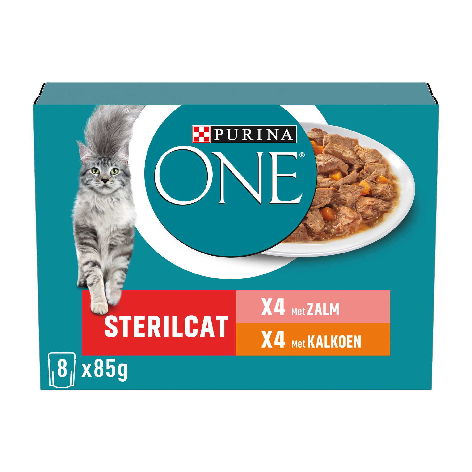 Purina ONE Sterilcat - Lachs und Truthahn - 8 x 85 g