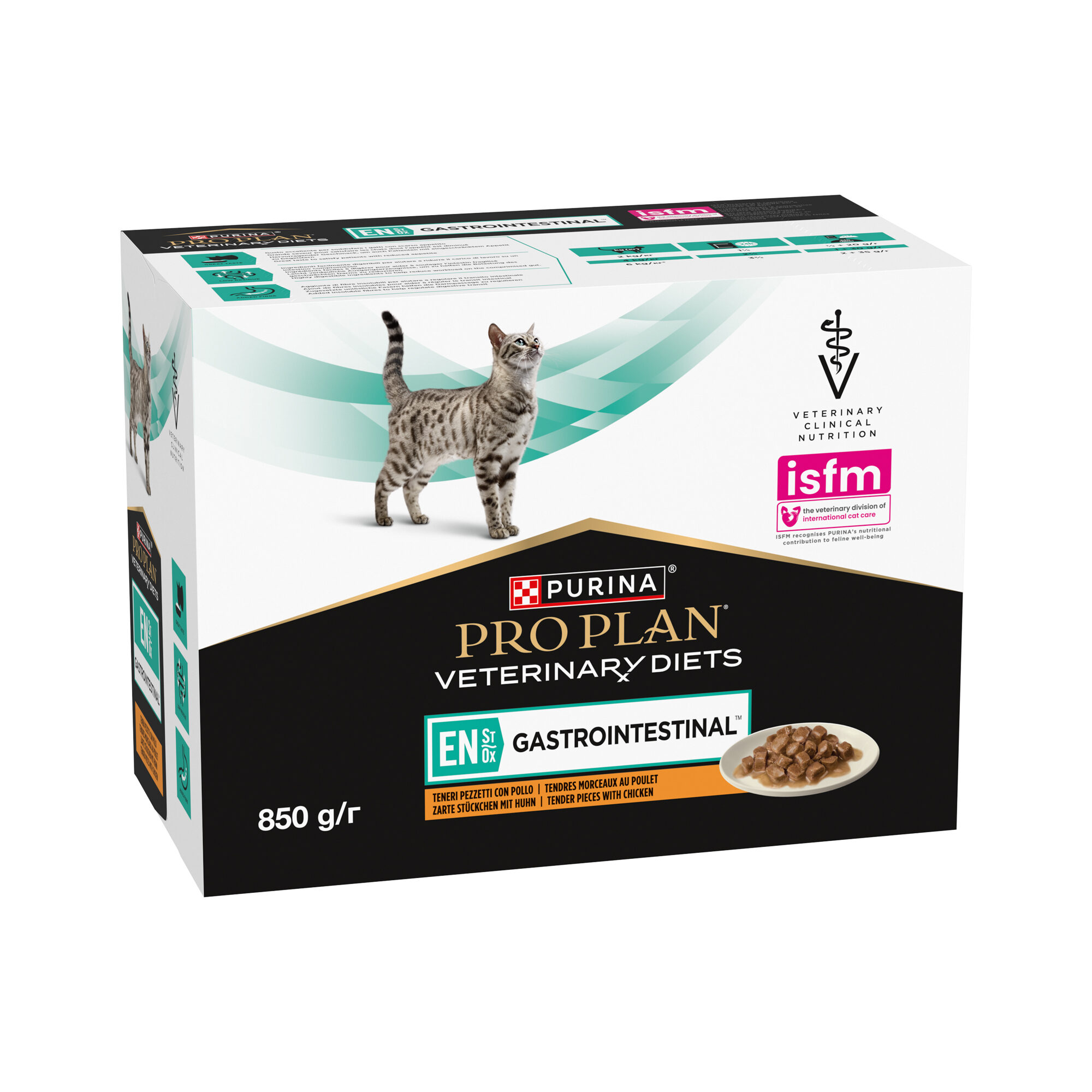 Purina Pro Plan Veterinary Diet EN Gastrointestinal - Chat - Pouch Poulet - 10 x 85 g