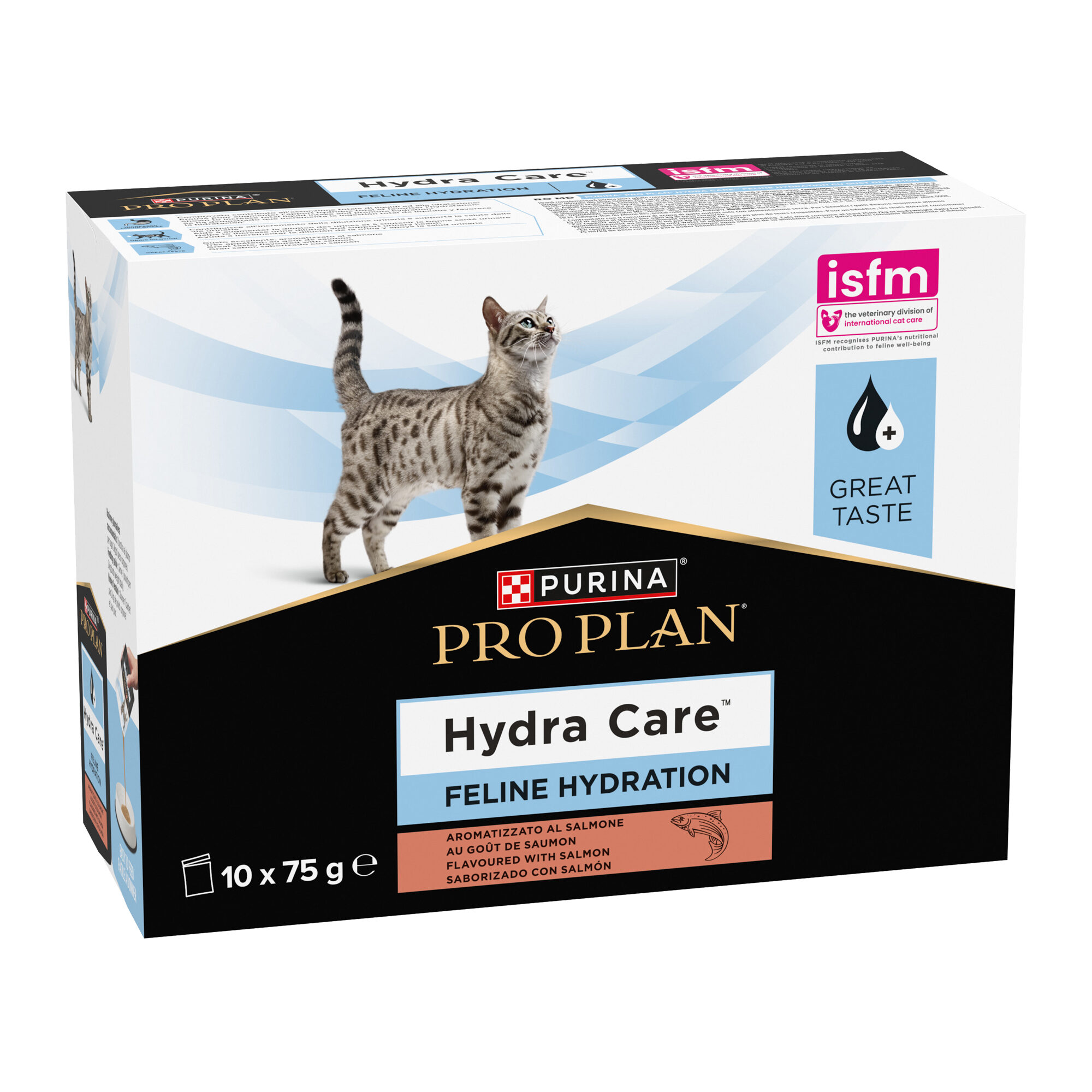 Purina Pro Plan Veterinary Supplement Hydra Care Pouch - Laks - 10 x 75 g