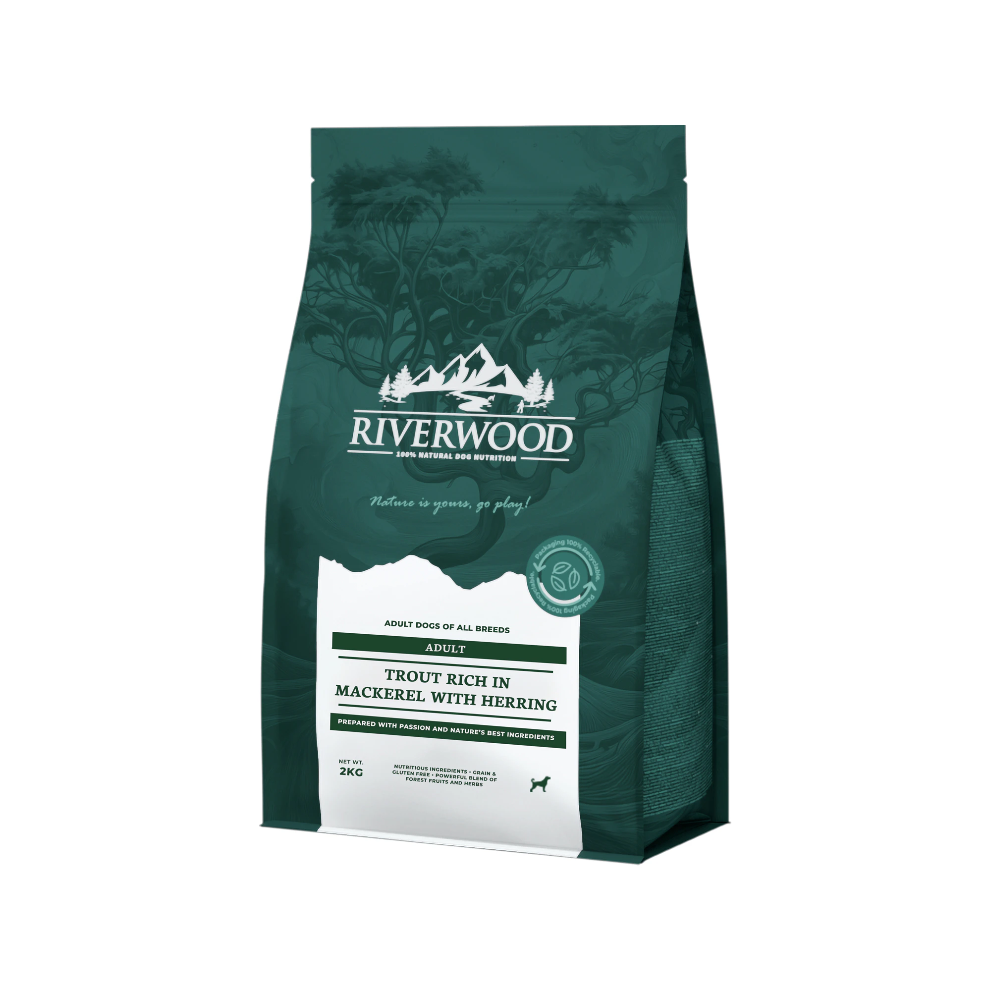 Riverwood Adult Dog - Pstrąg i Makrela ze Śledziem - 2 kg
