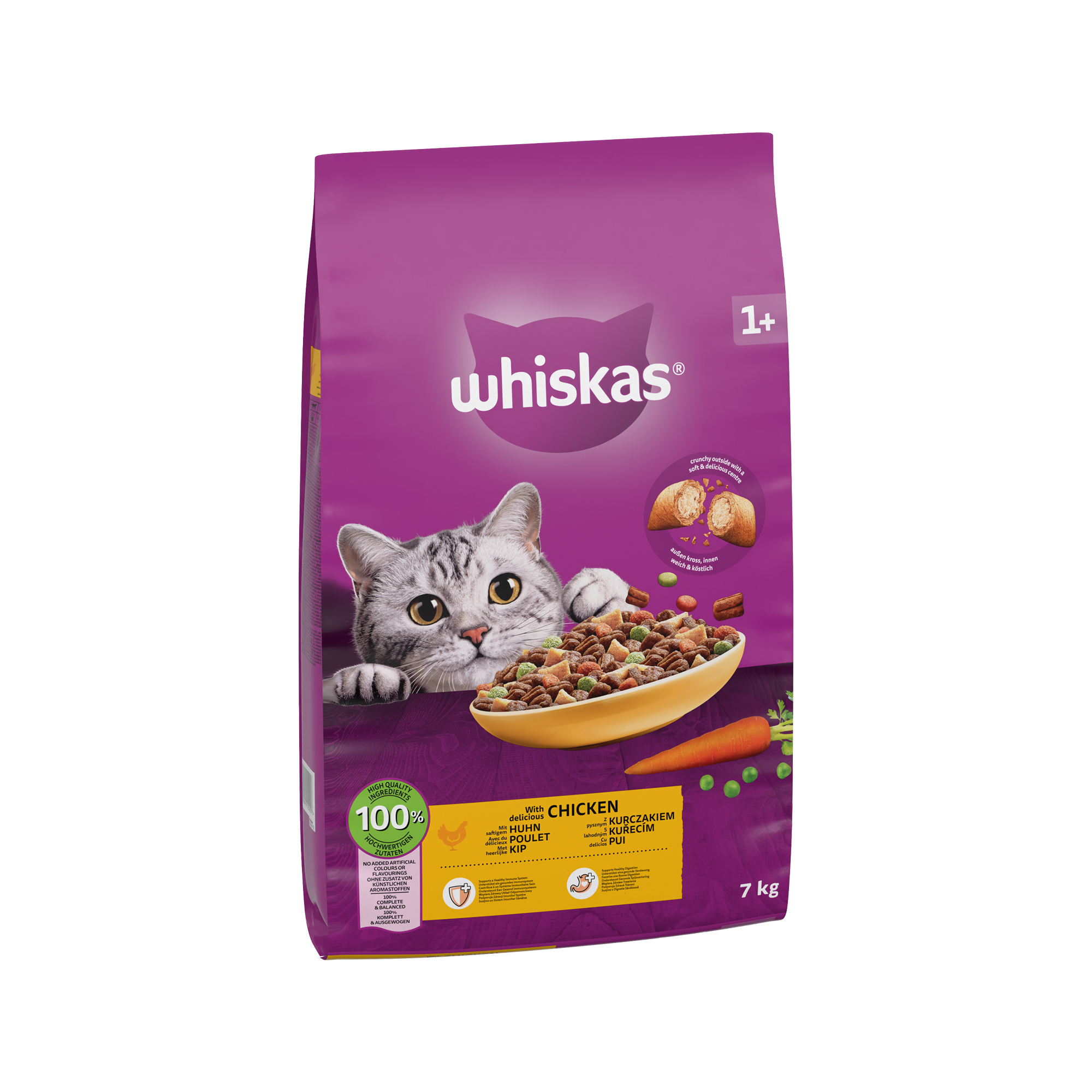 Whiskas Croquettes Chat Adulte - Poulet - 7 kg