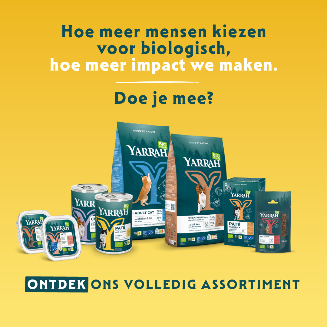 Yarrah - Natvoer Kat Kuipje Chunks met Kip & Kalkoen Bio