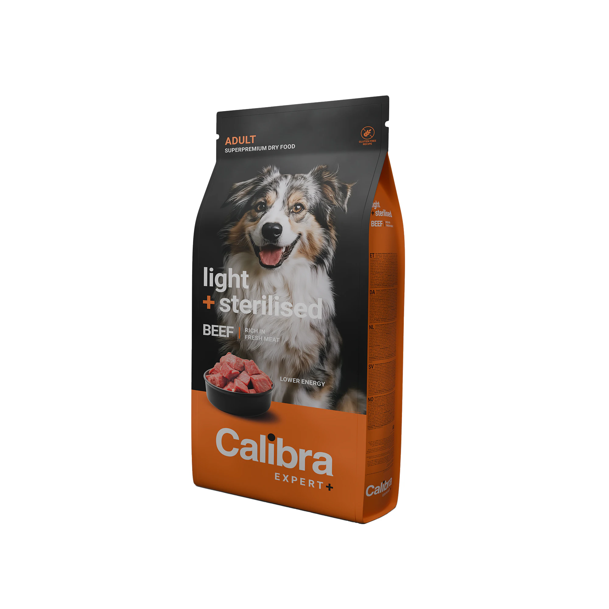 Calibra Dog Expert+ Adult Light & Sterilised - Manzo