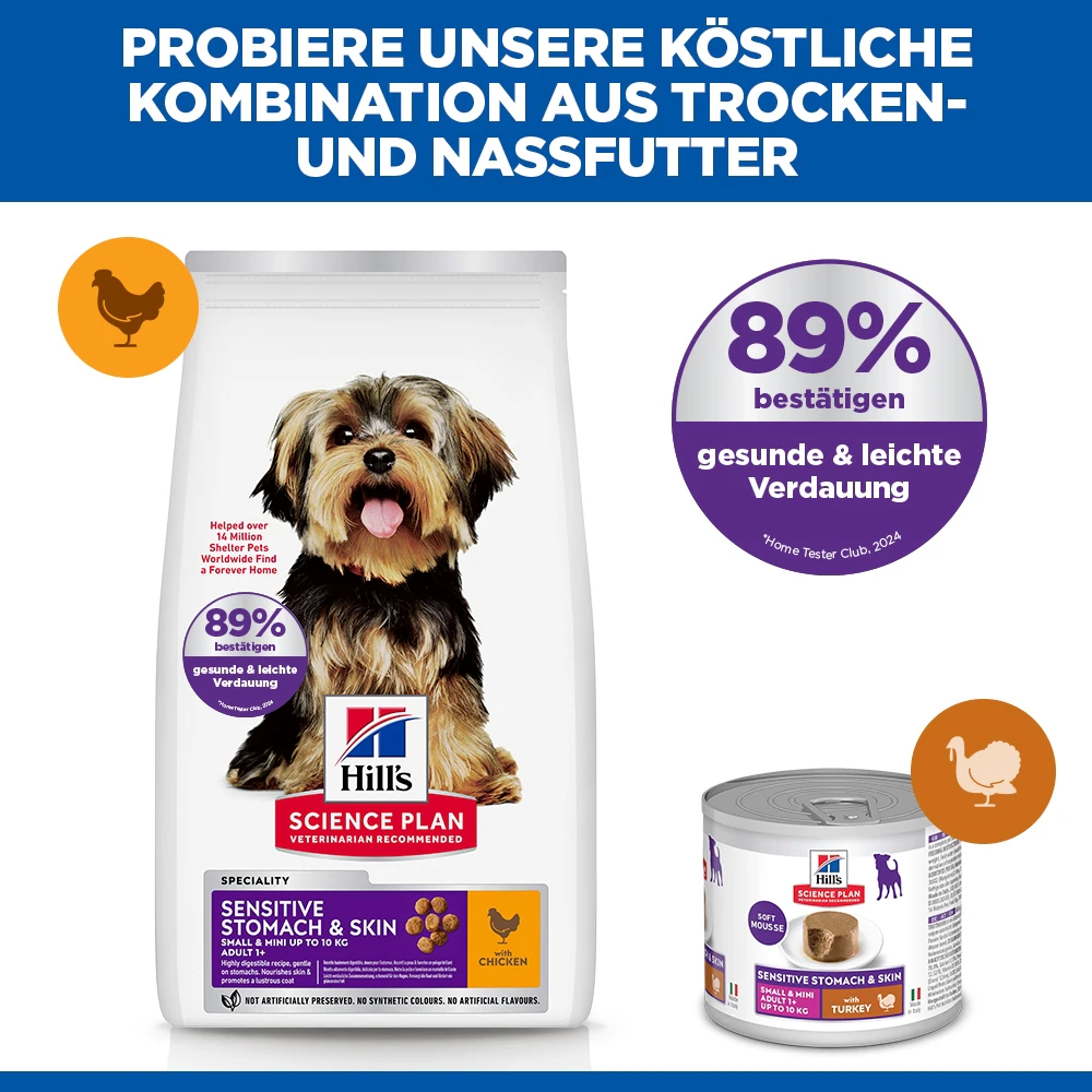 Hill's Science Plan Small & Mini - Sensitive Stomach & Skin Adult - Huhn