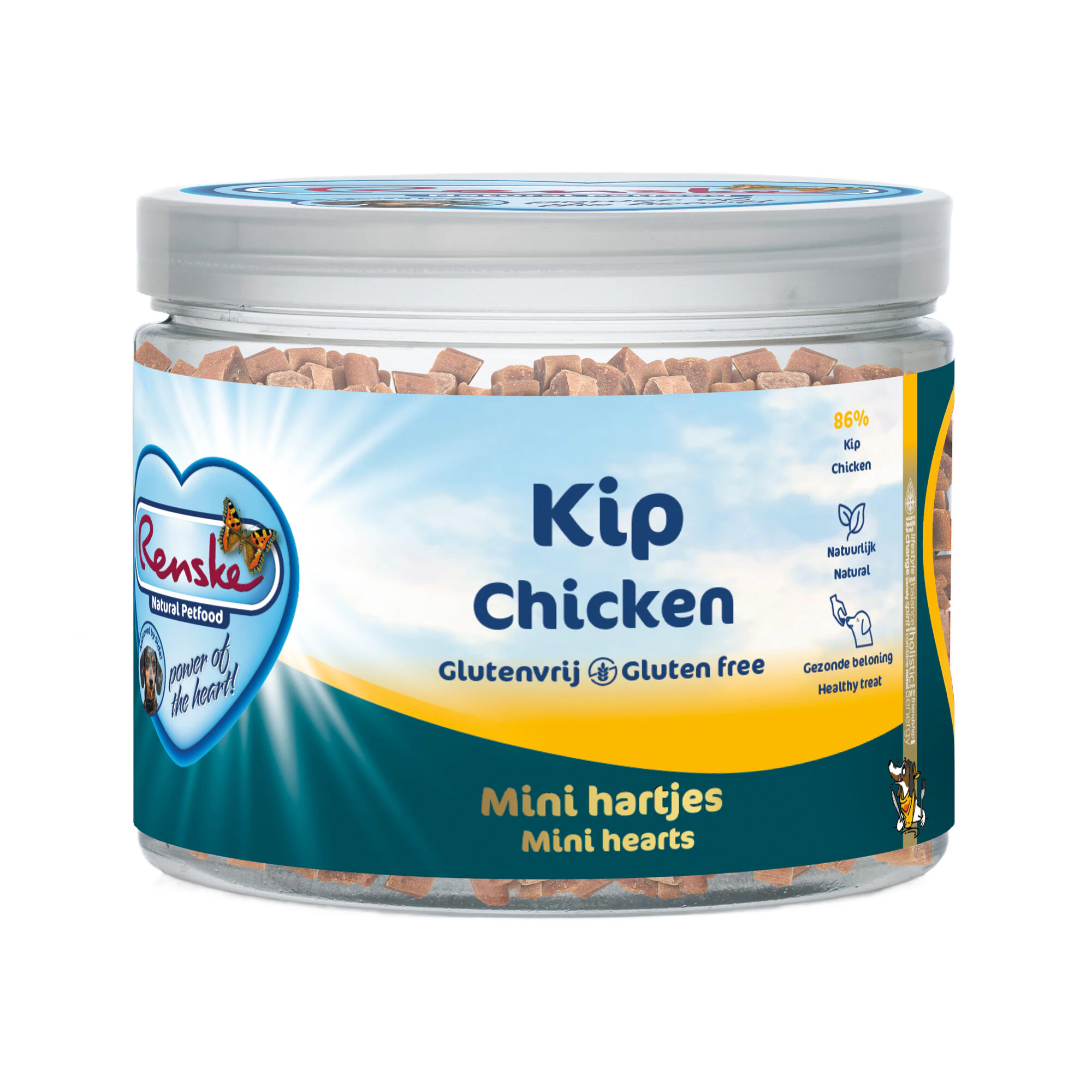 Renske Gezonde Beloning Mini Hartjes - Kip - 300 g