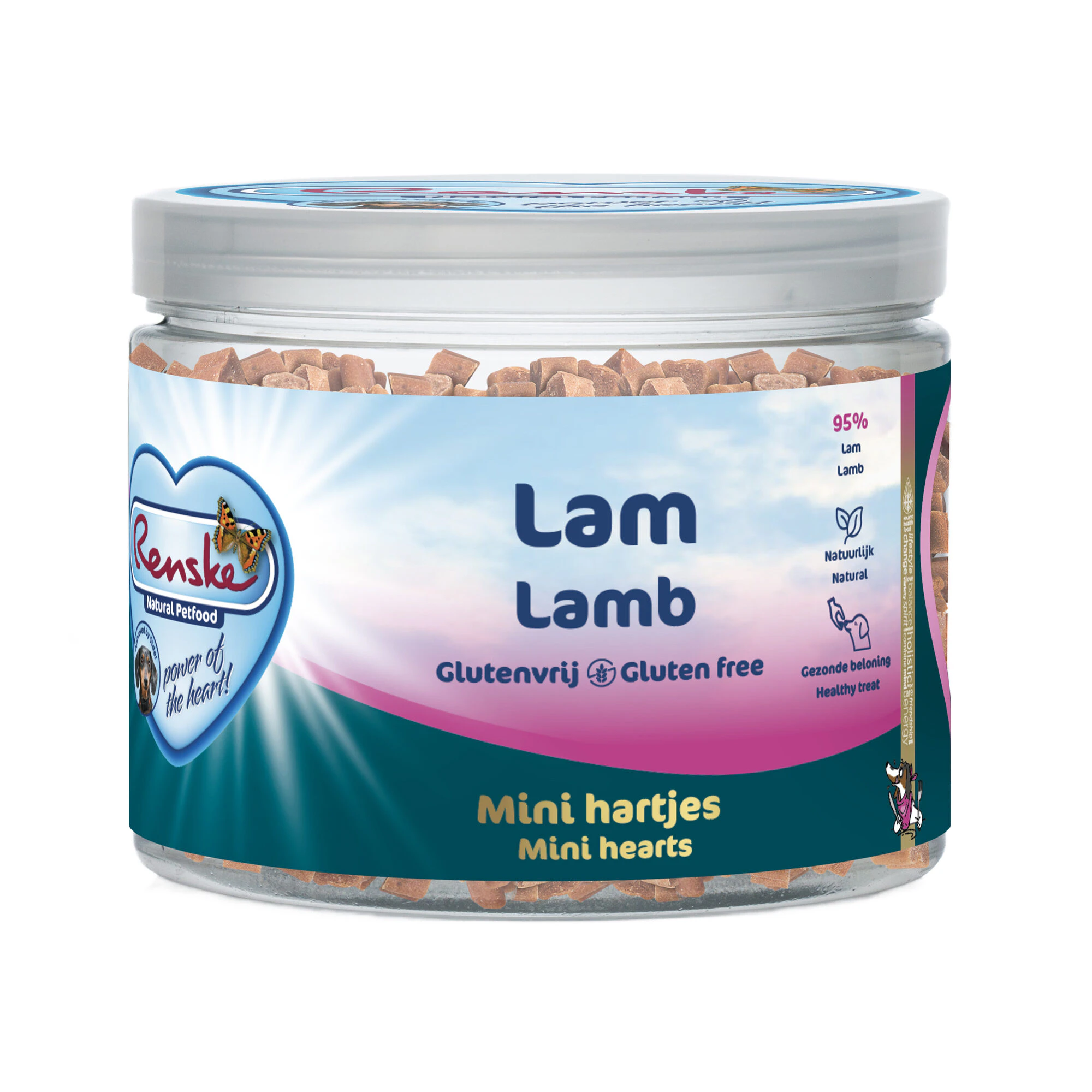Renske Gezonde Beloning Mini Hartjes - Lam - 300 g
