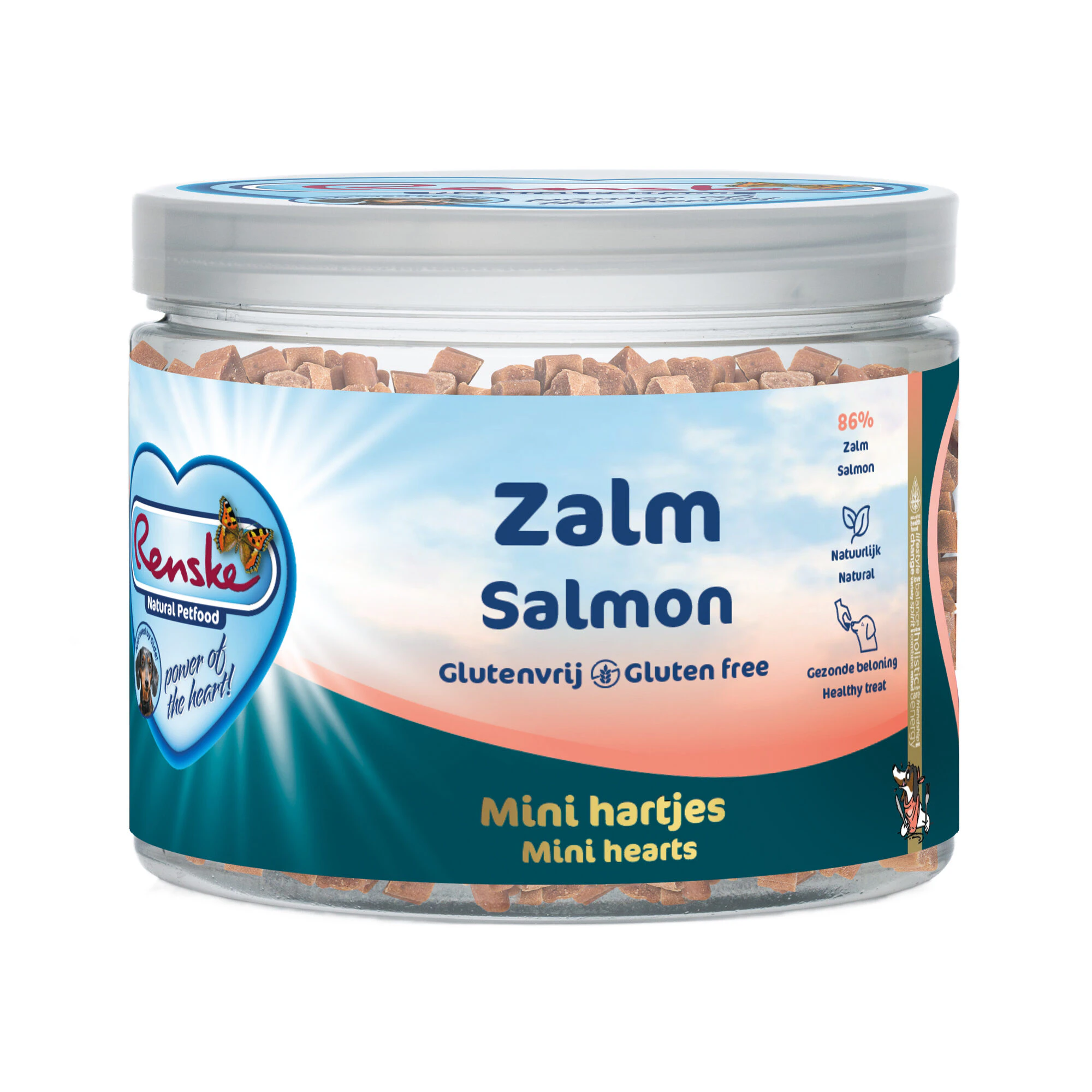 Renske Gezonde Beloning Mini Hartjes - Zalm - 300 g