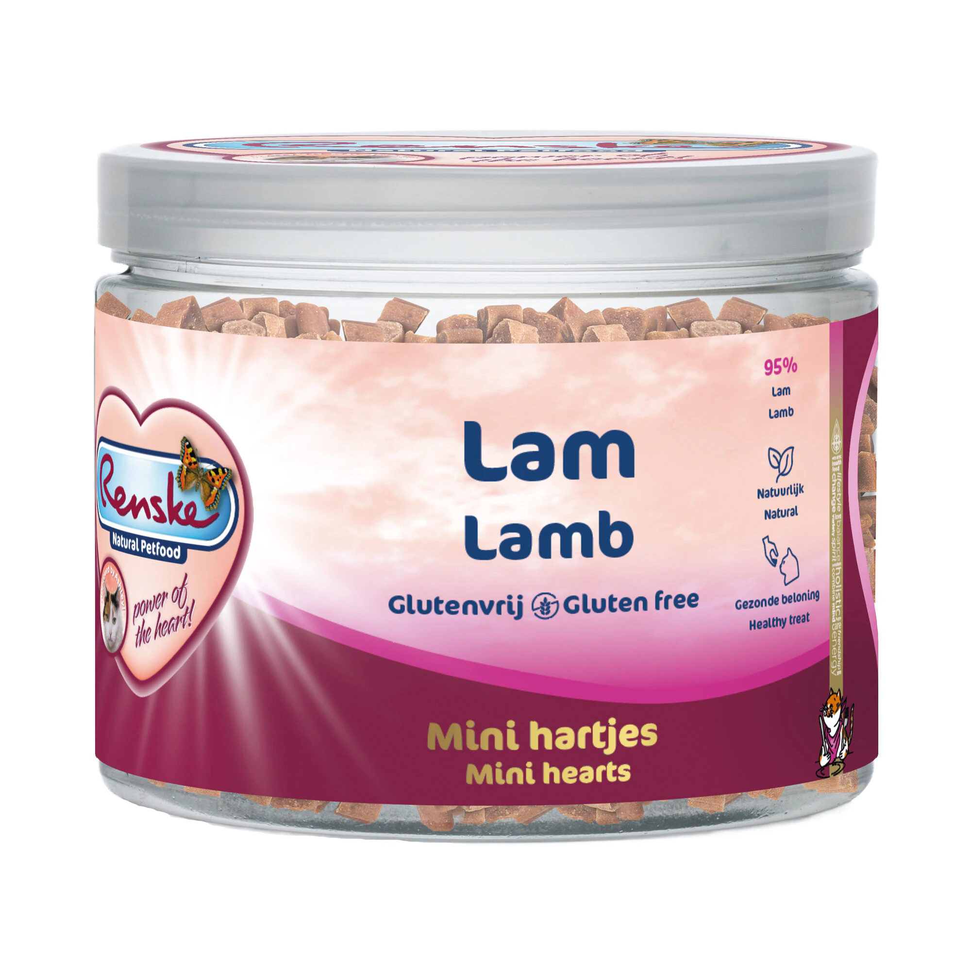 Renske Gezonde Beloning Mini Hartjes - Lam - 100 g