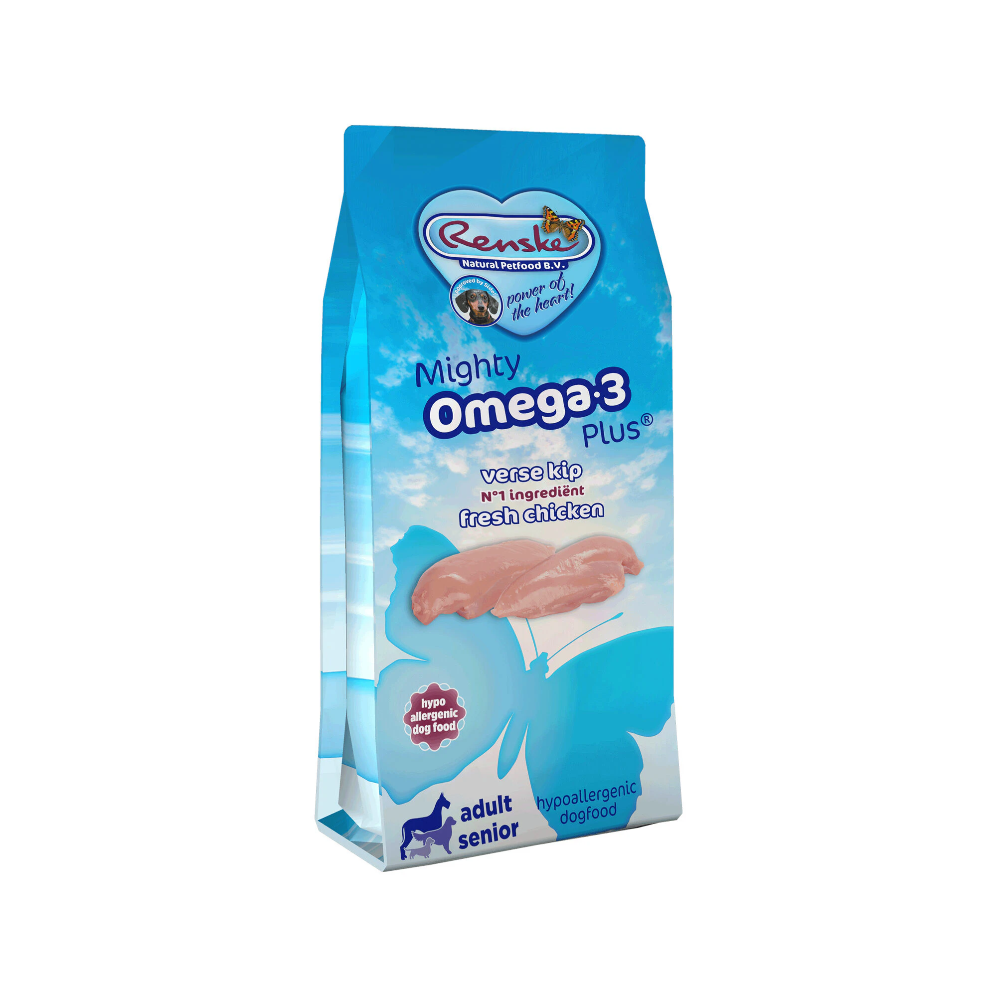 Renske Mighty Omega 3 Plus - Adult/Senior - Kylling - 6,5 kg