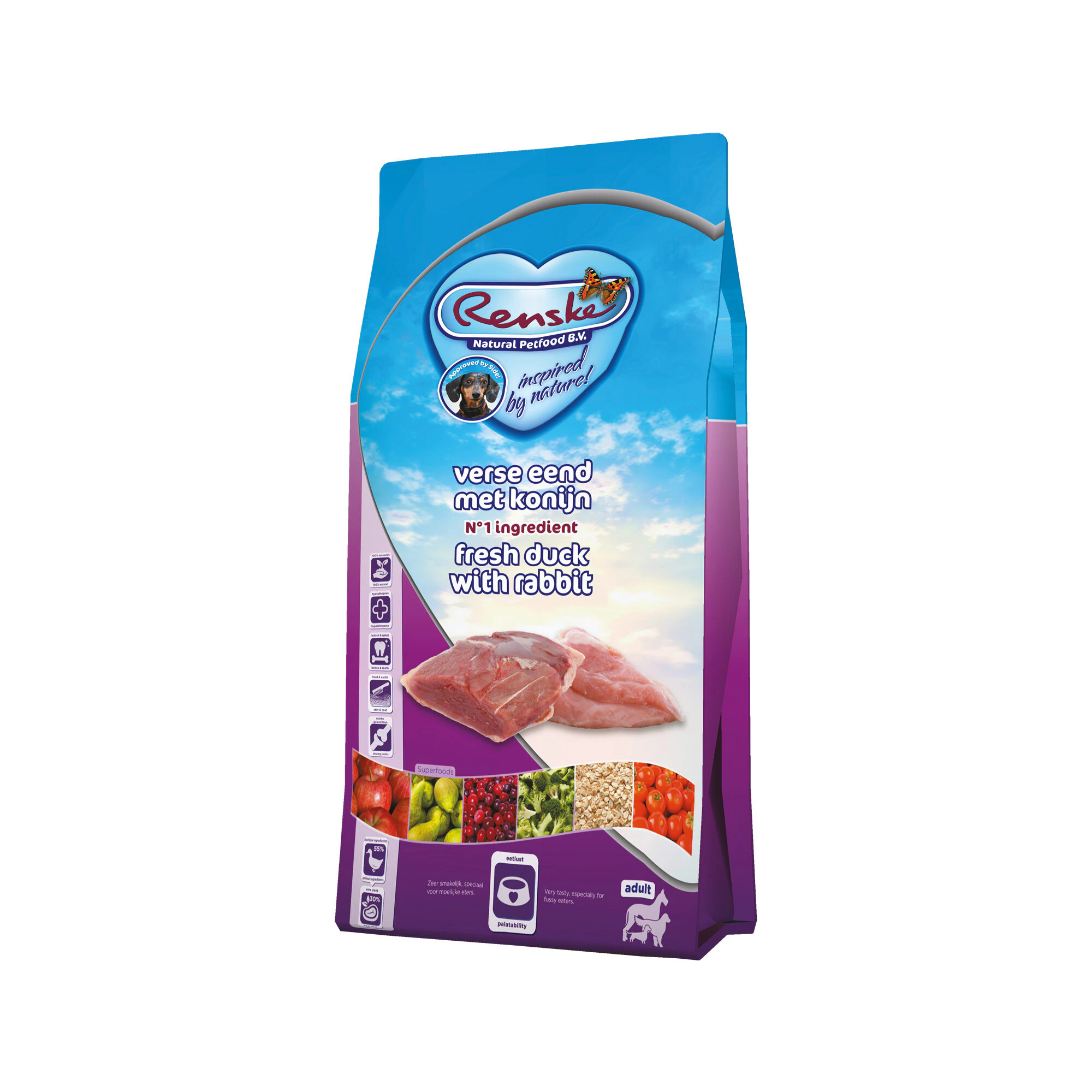 Renske Super Premium Adult - And med kanin - 6,5 kg