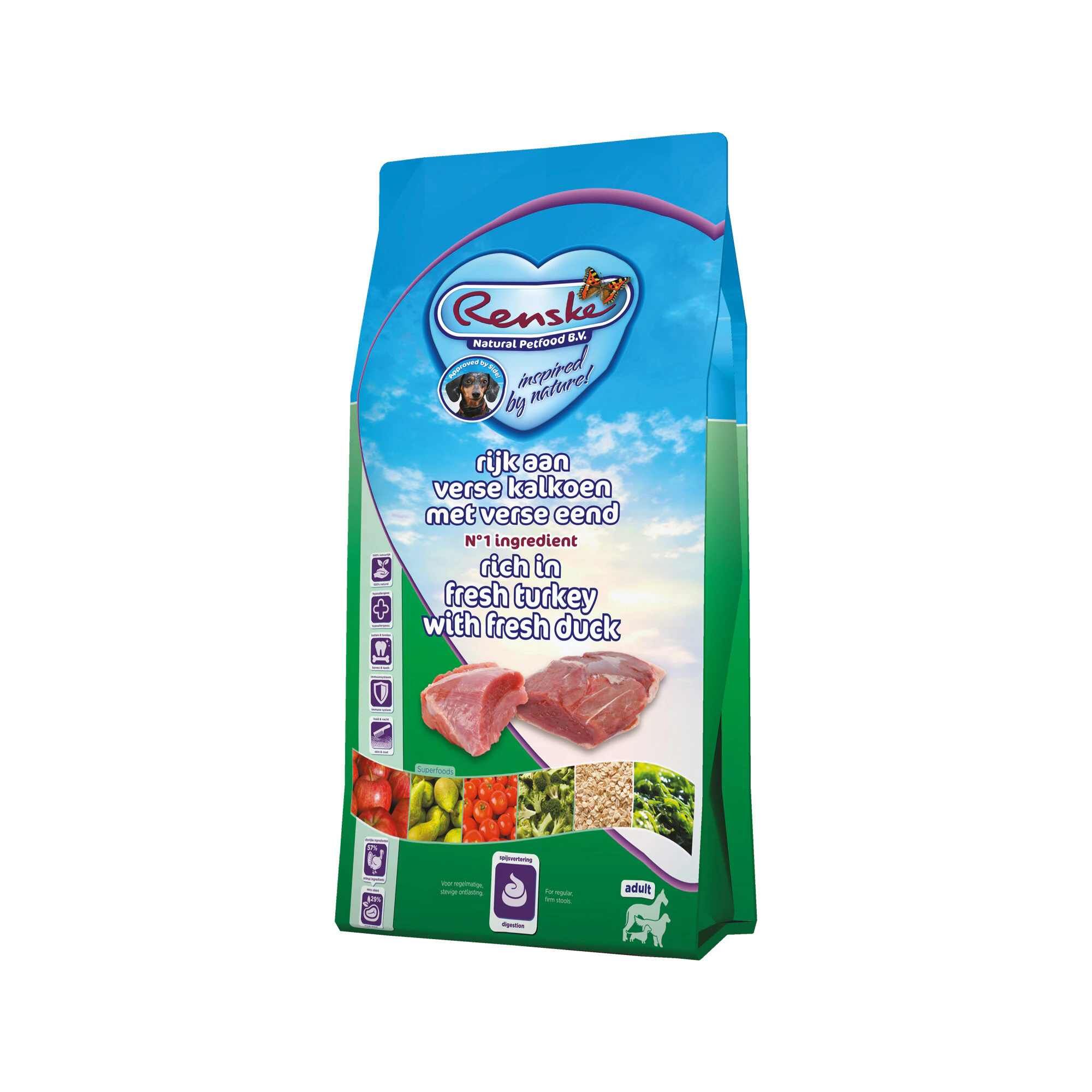 Renske Super Premium Adult - Kalkun med and - 6,5 kg