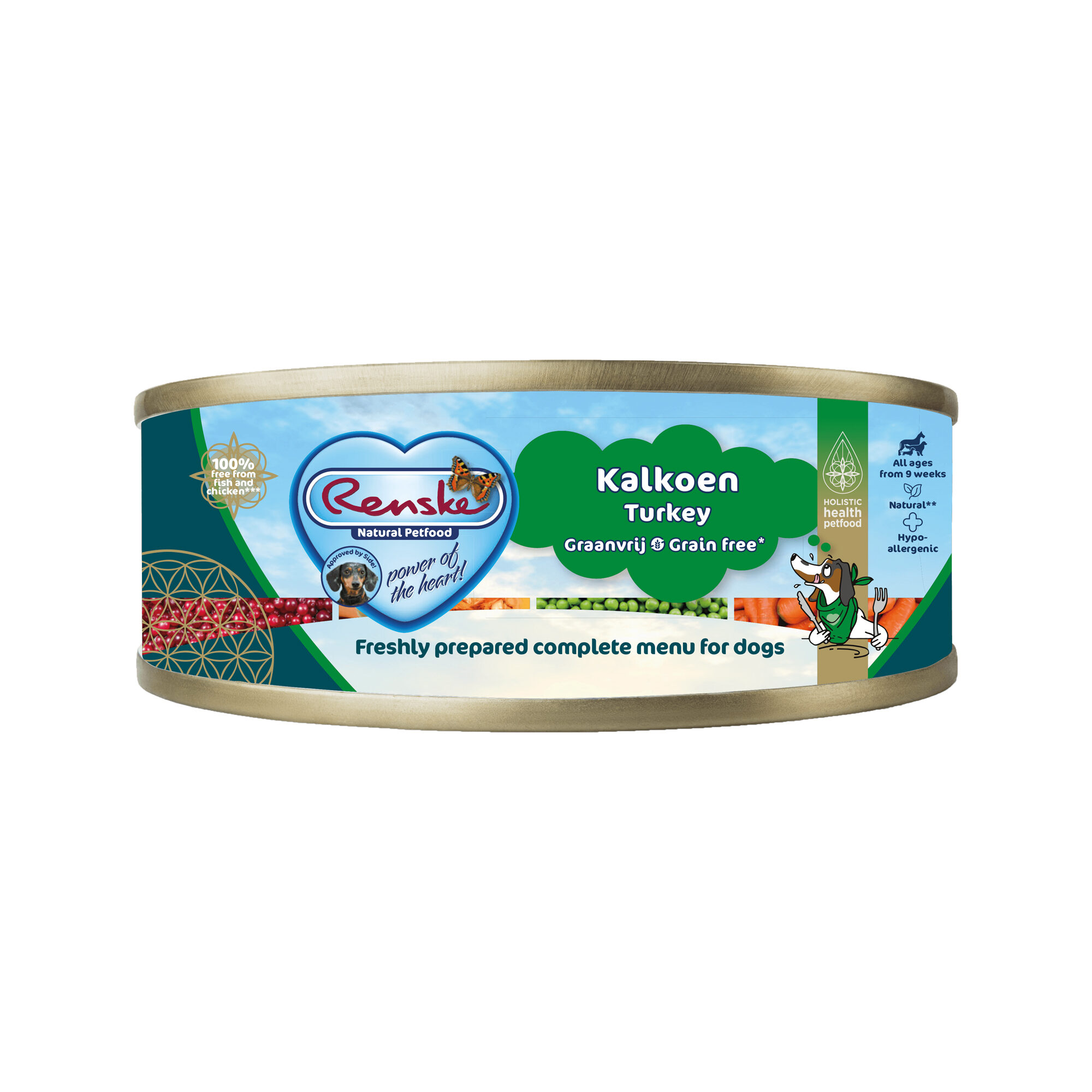 Renske Fresh Grain Free Dog Food - Tin - Turkey - 24 x 95g