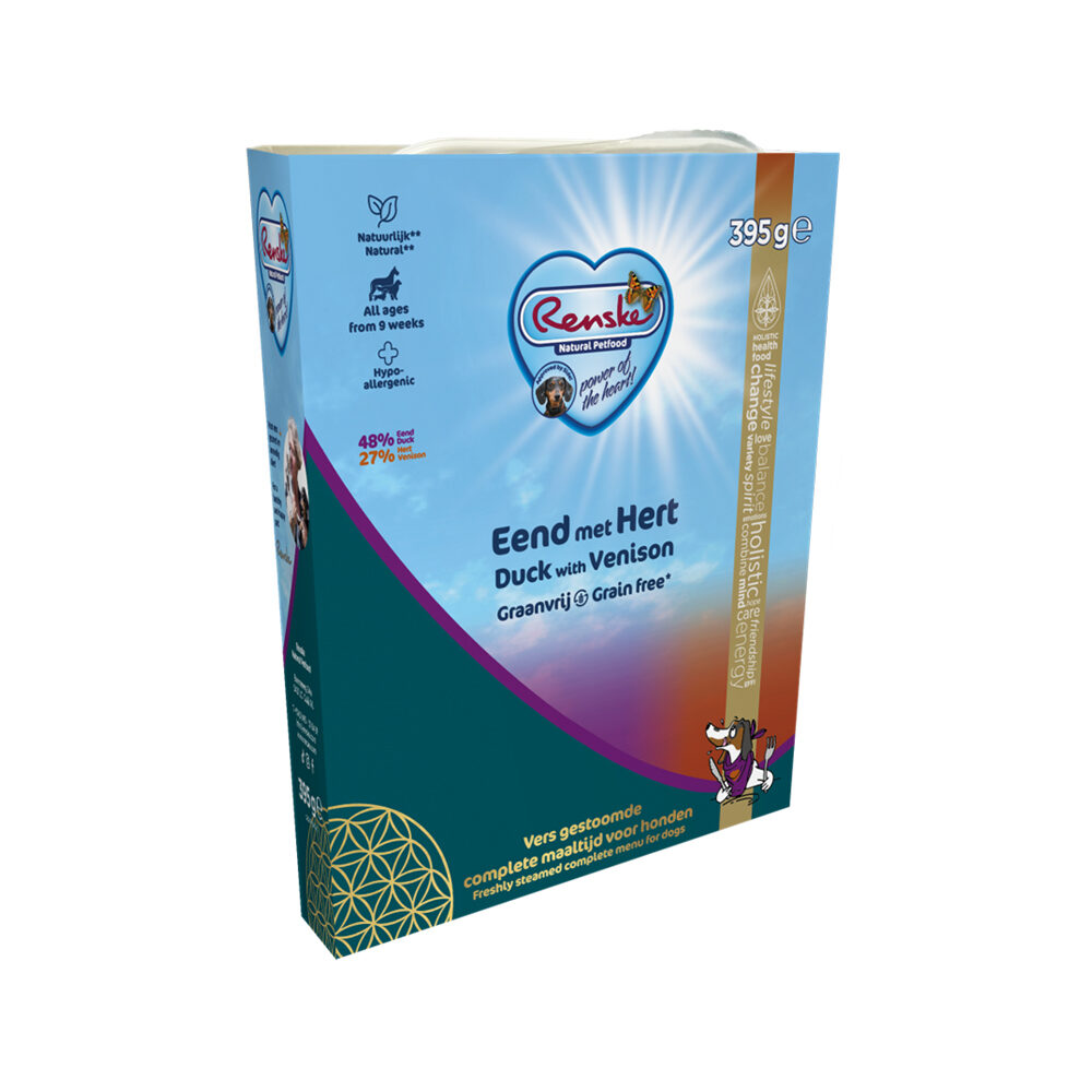 Renske Frischfleisch Getreidefrei - Ente & Hirsch - 395 G