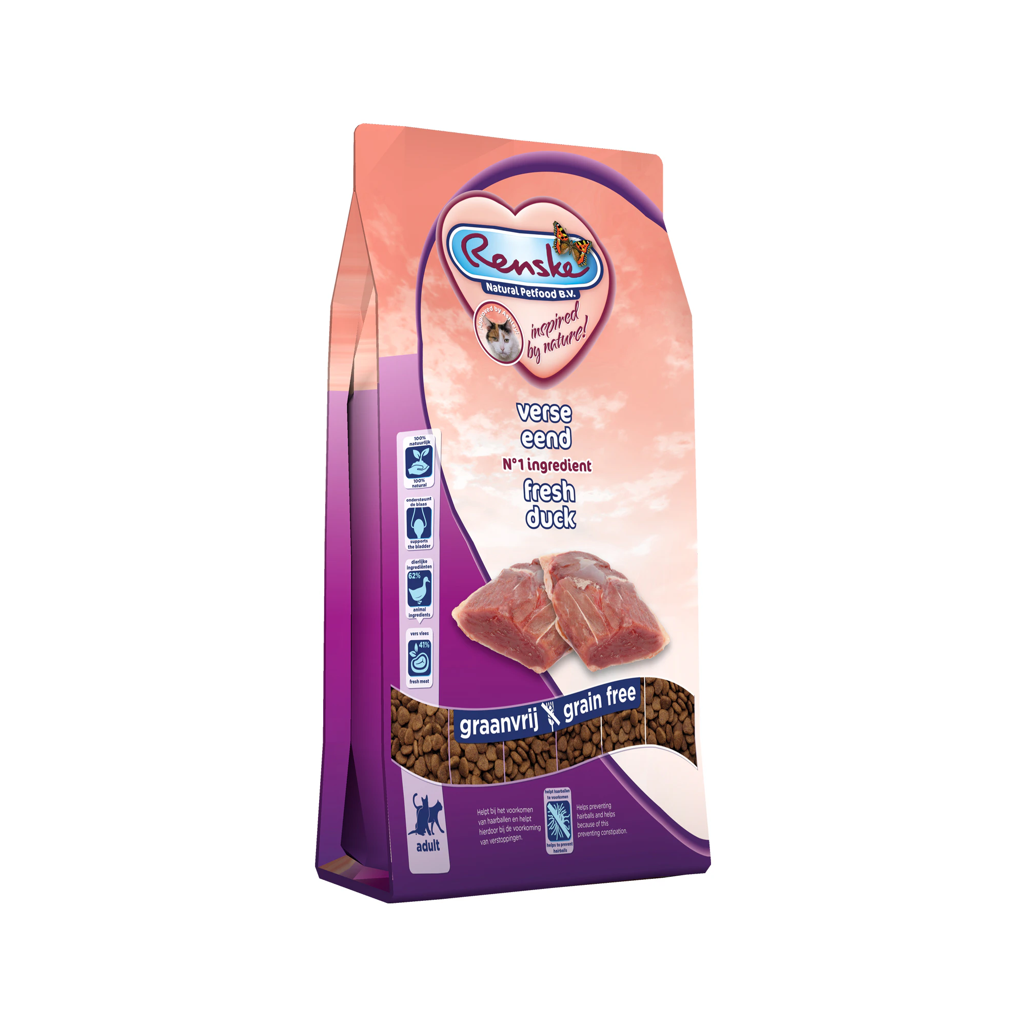 Renske Chat Super Premium Adulte Croquettes - Canard - 2 x 6 kg