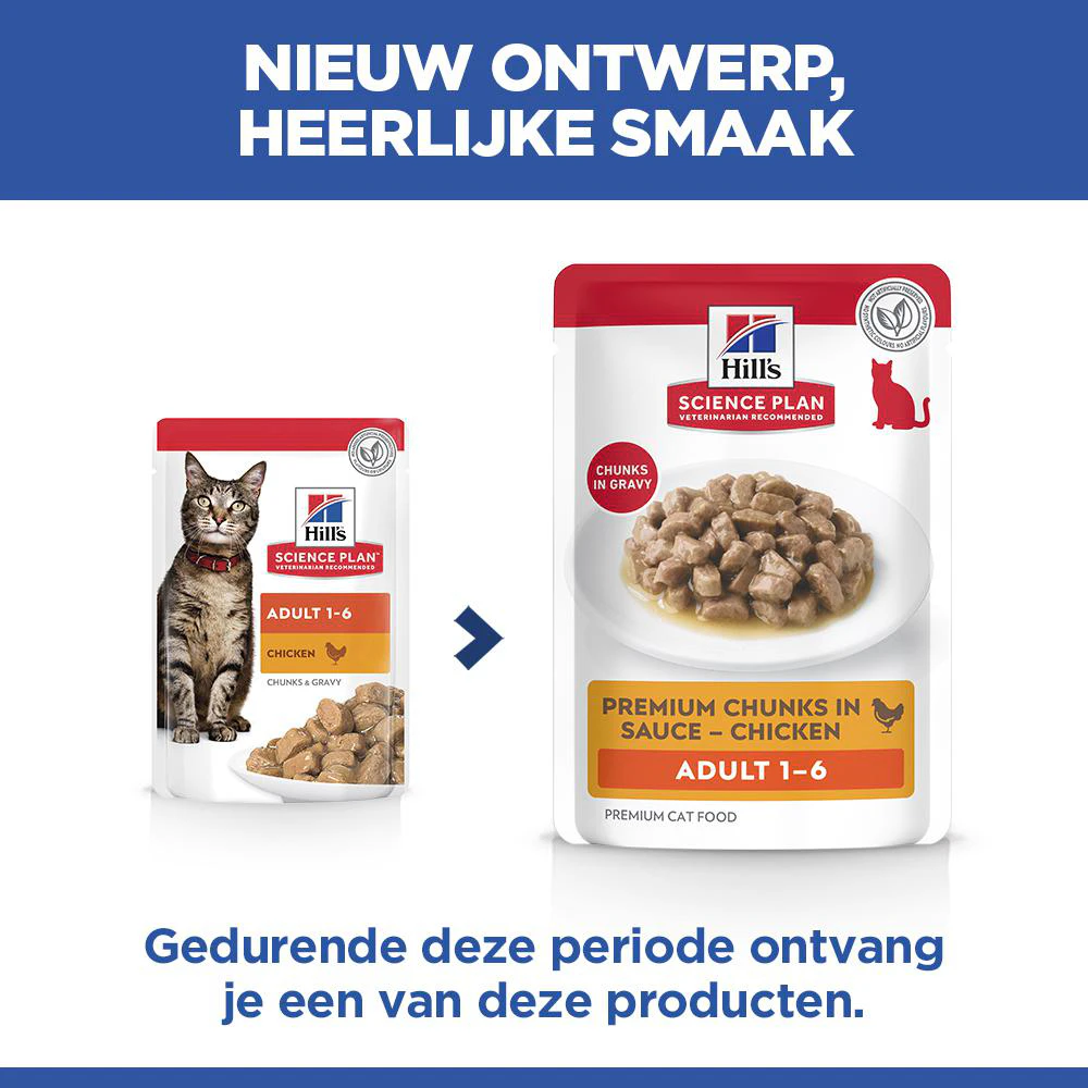 Hill's Science Plan - Feline Adult - Chicken/Poultry - Maaltijdzakje