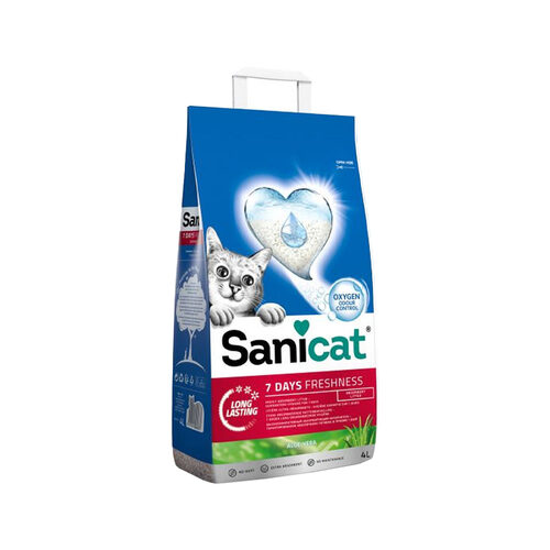 Sanicat 7 Days Alo&euml; Vera Kattenbakvulling - 4 L - 2 stuks