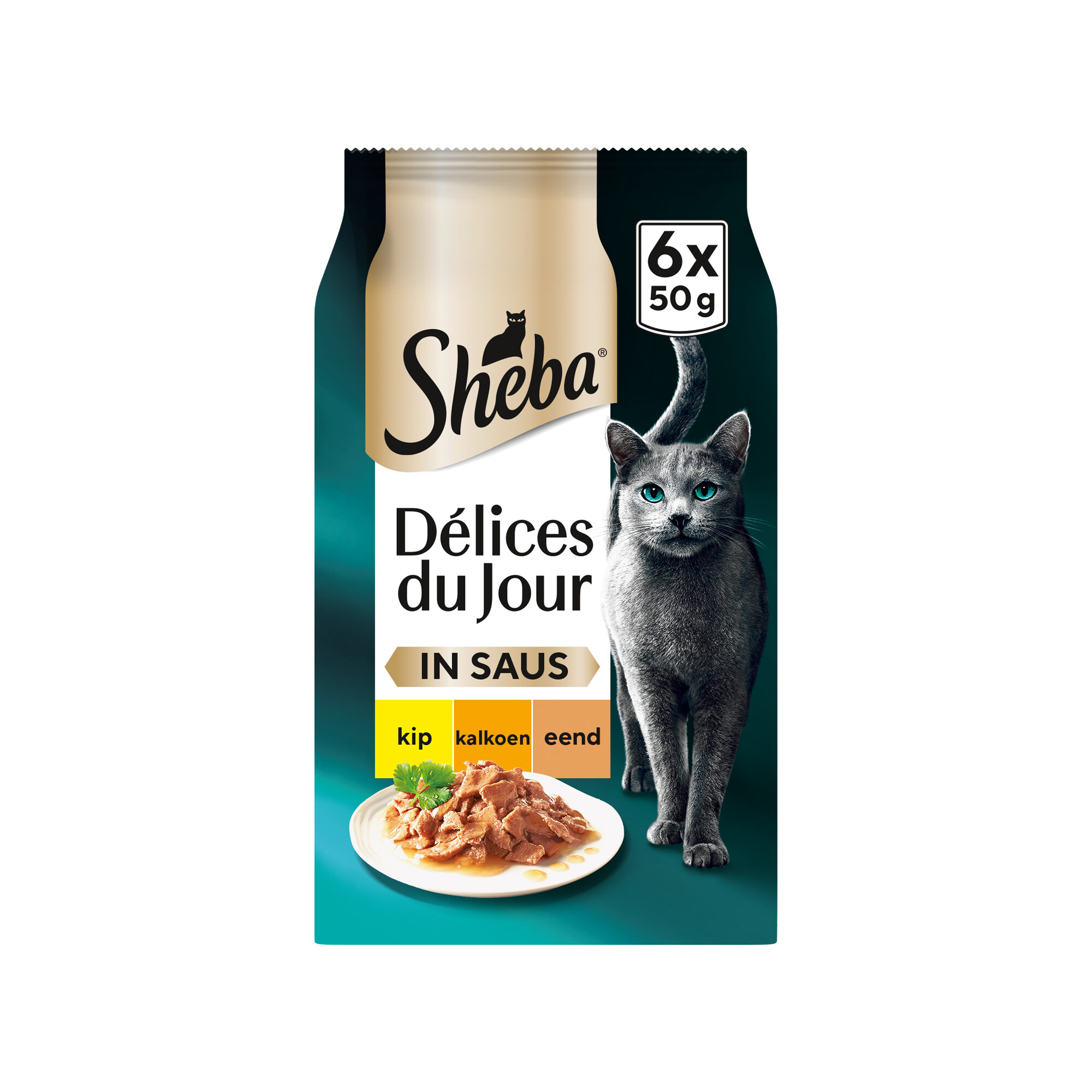 Sheba Délices du Jour in Sauce - Huhn, Truthahn und Ente