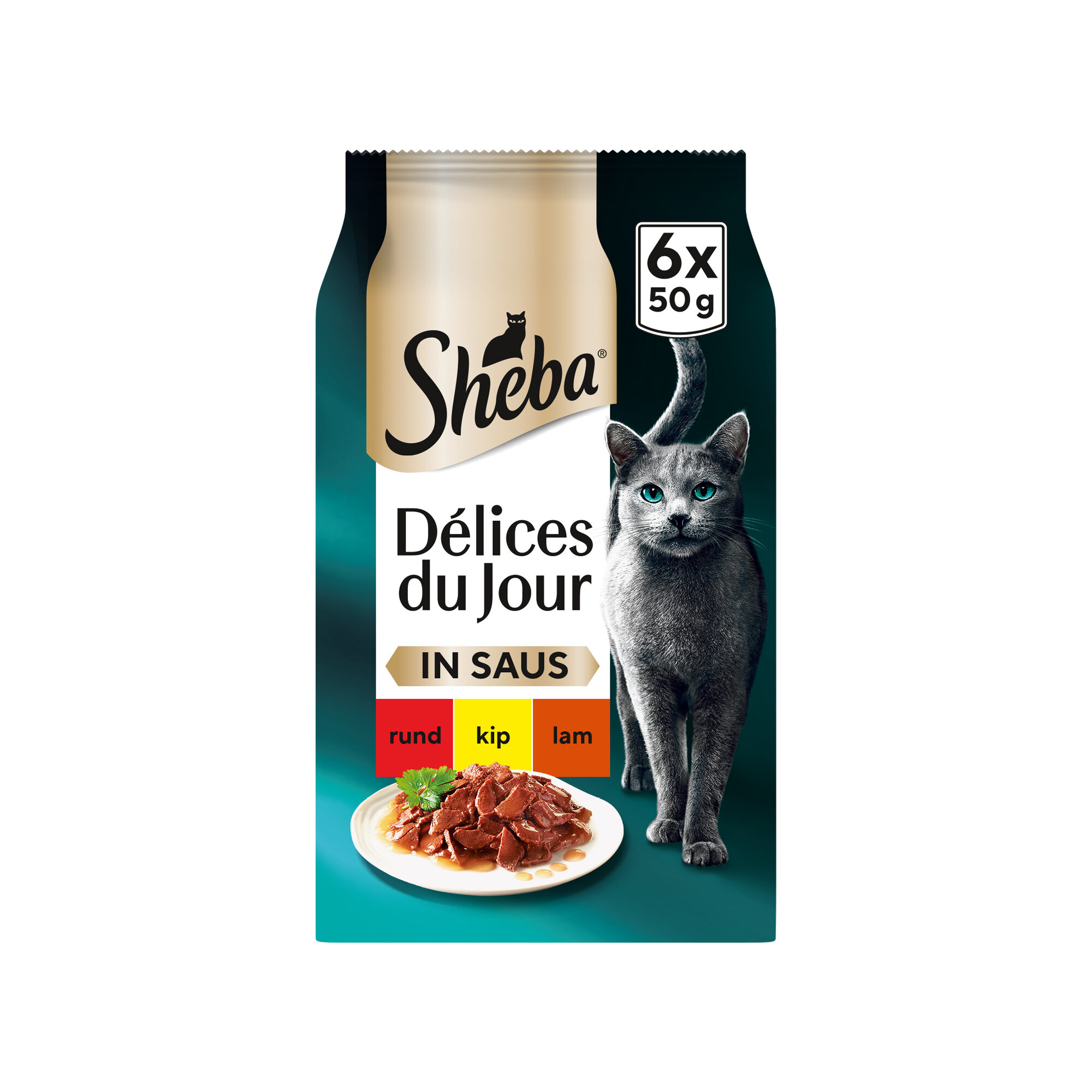Sheba Délices du Jour in Sauce - Rind, Huhn und Lamm
