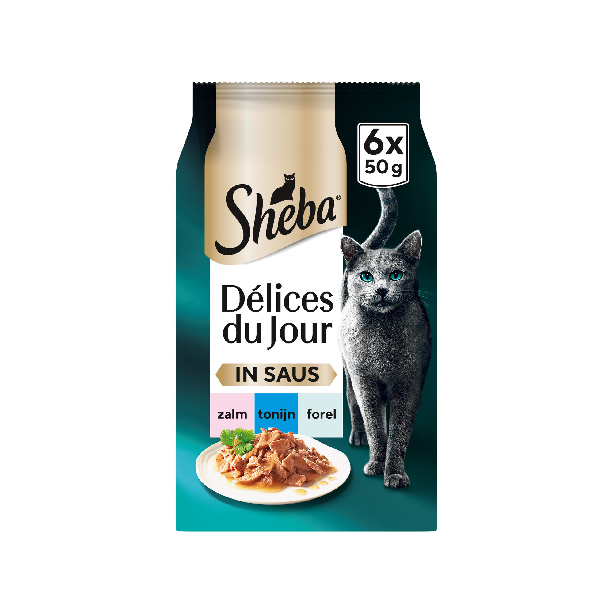 Sheba Délices du Jour in Sauce - Lachs, Thunfisch und Forelle
