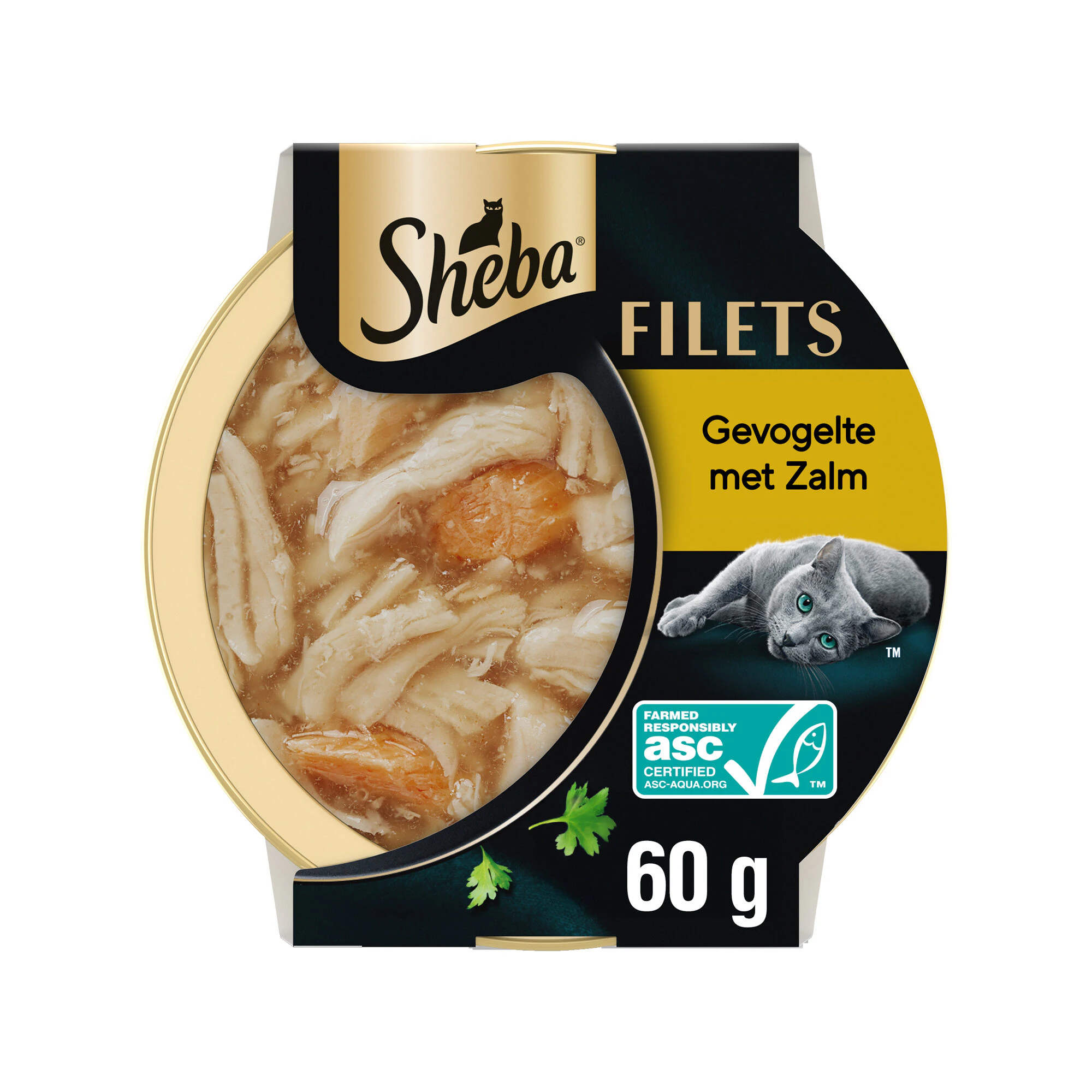 Sheba Fillets with Poultry and Salmon in Sauce