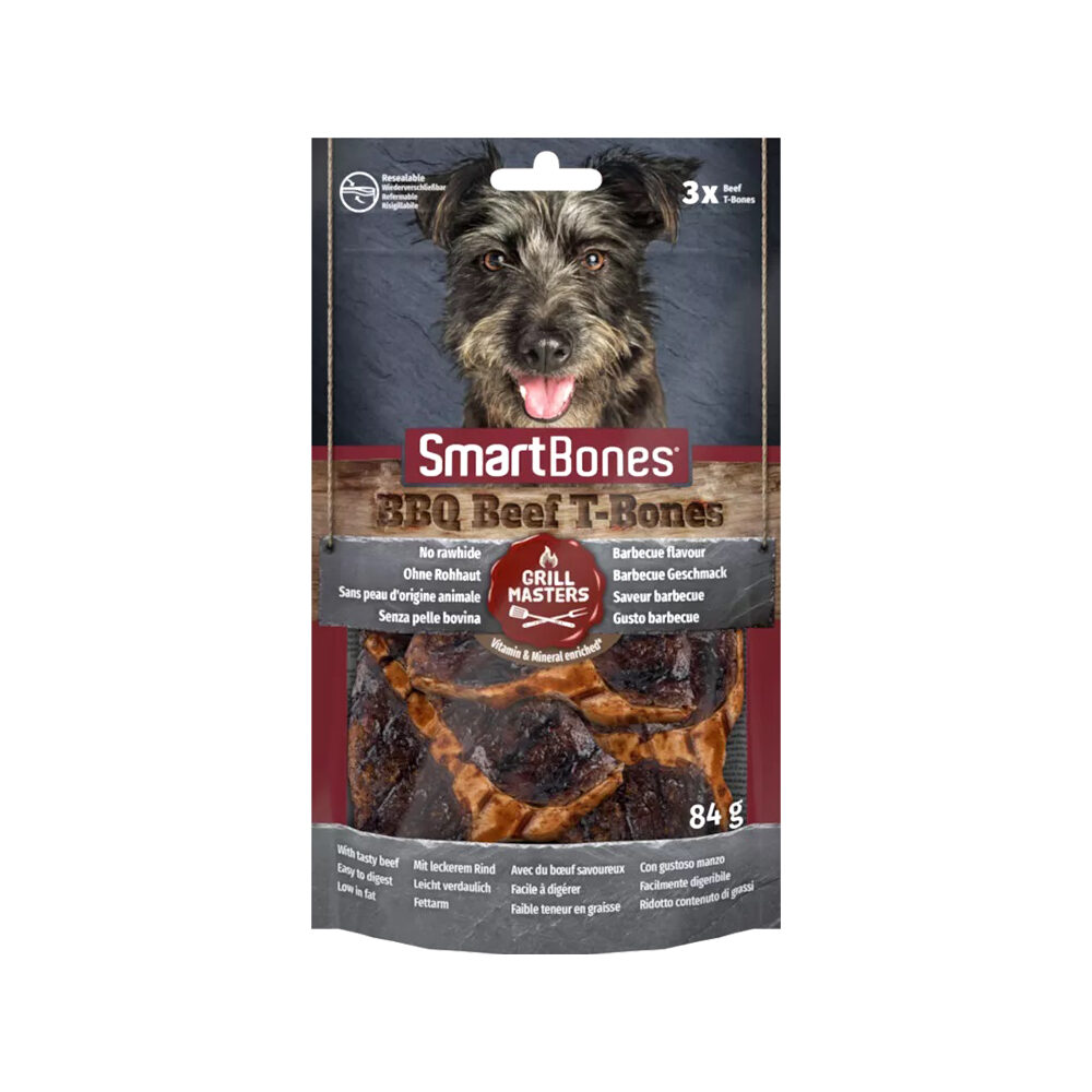 Smartbones Grill Masters BBQ Beef T Bones Dog Vetsend
