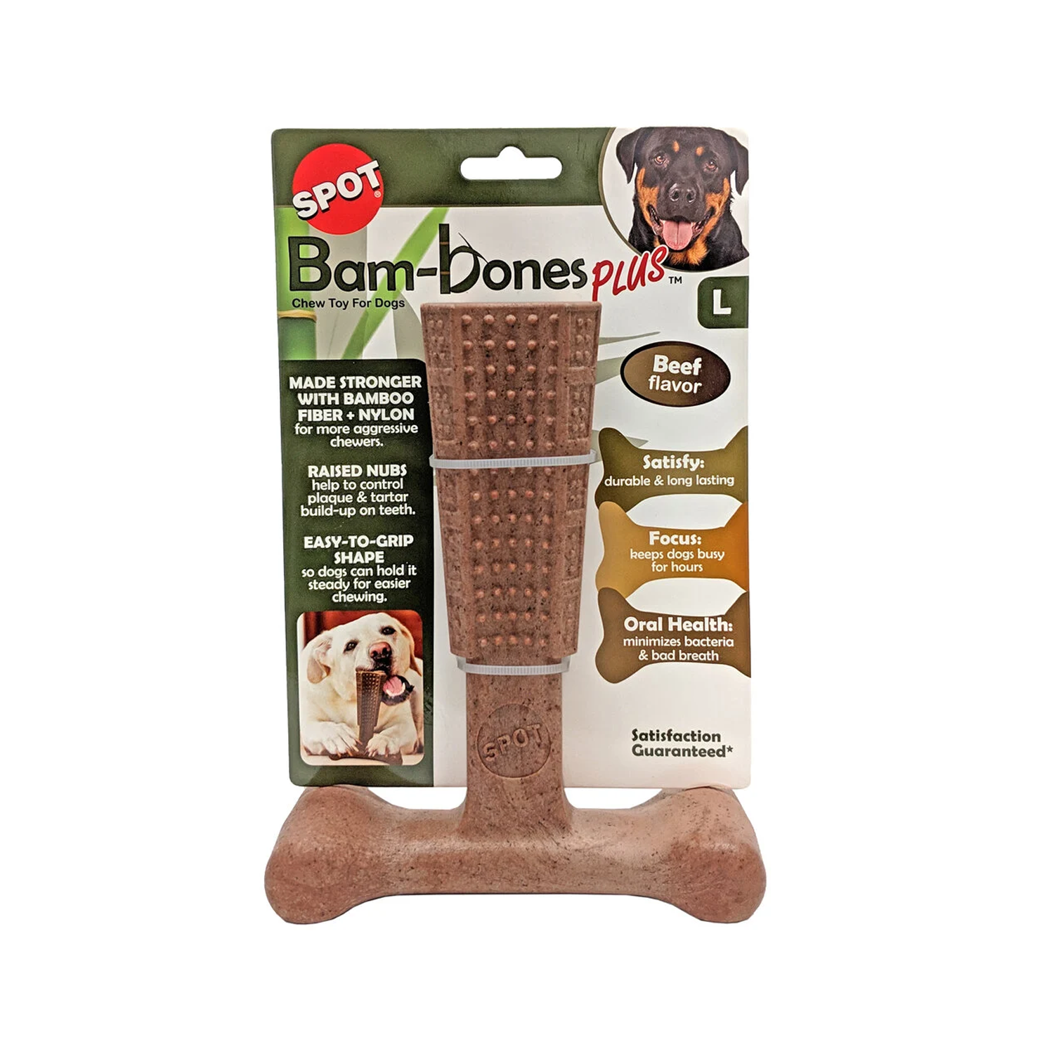 Spot Bam-Bones Plus Easy Grip - L - Oksekød 