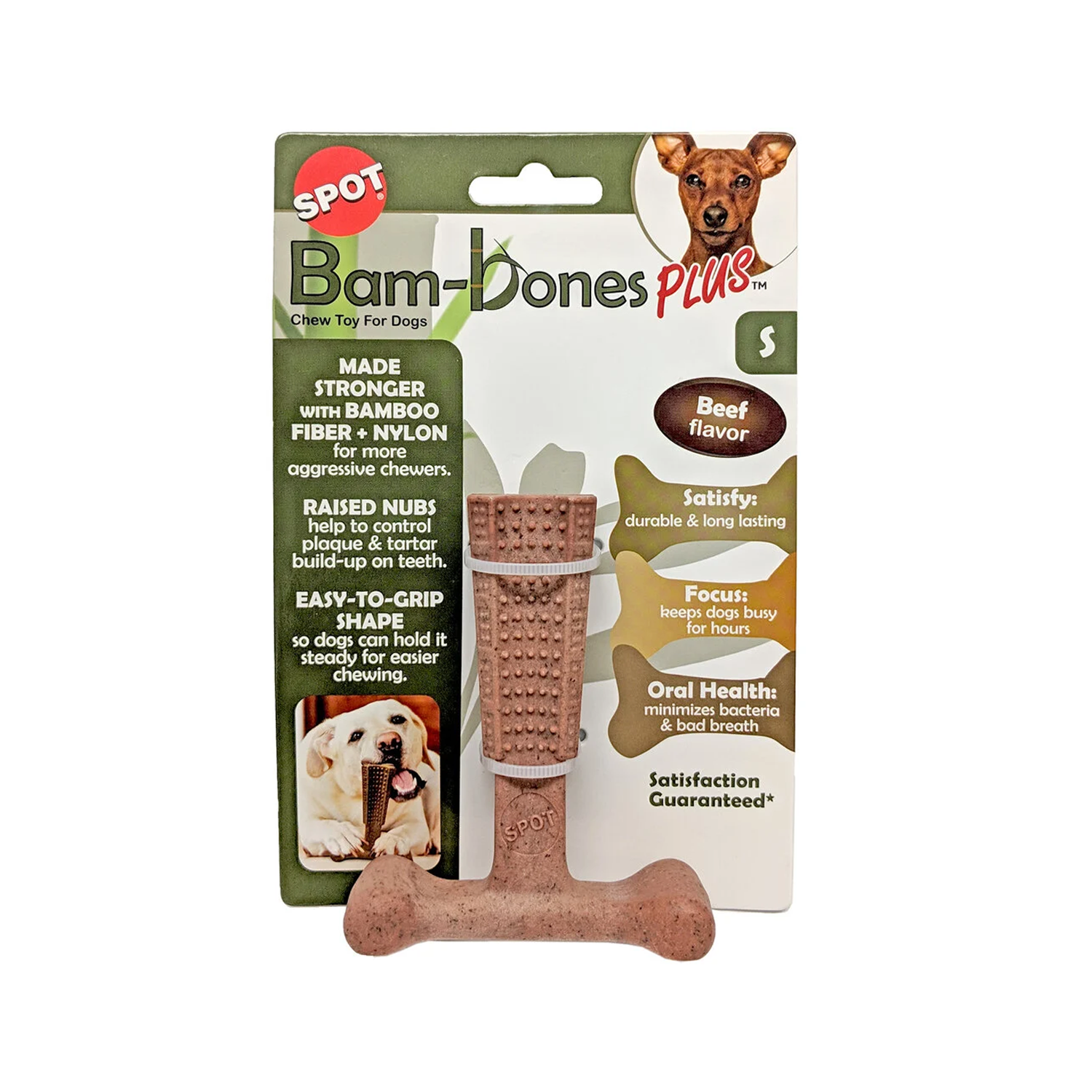 Spot Bam-Bones Plus Easy Grip - S - Oksekød 