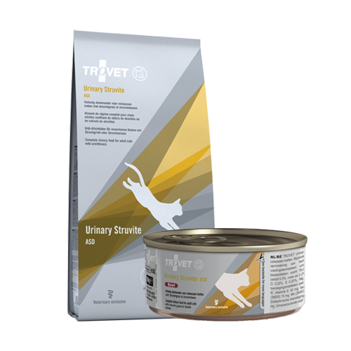 TROVET Urinary Struvite ASD Katze - 2,5 kg + 12 x 100 gram Dosen (Beef)
